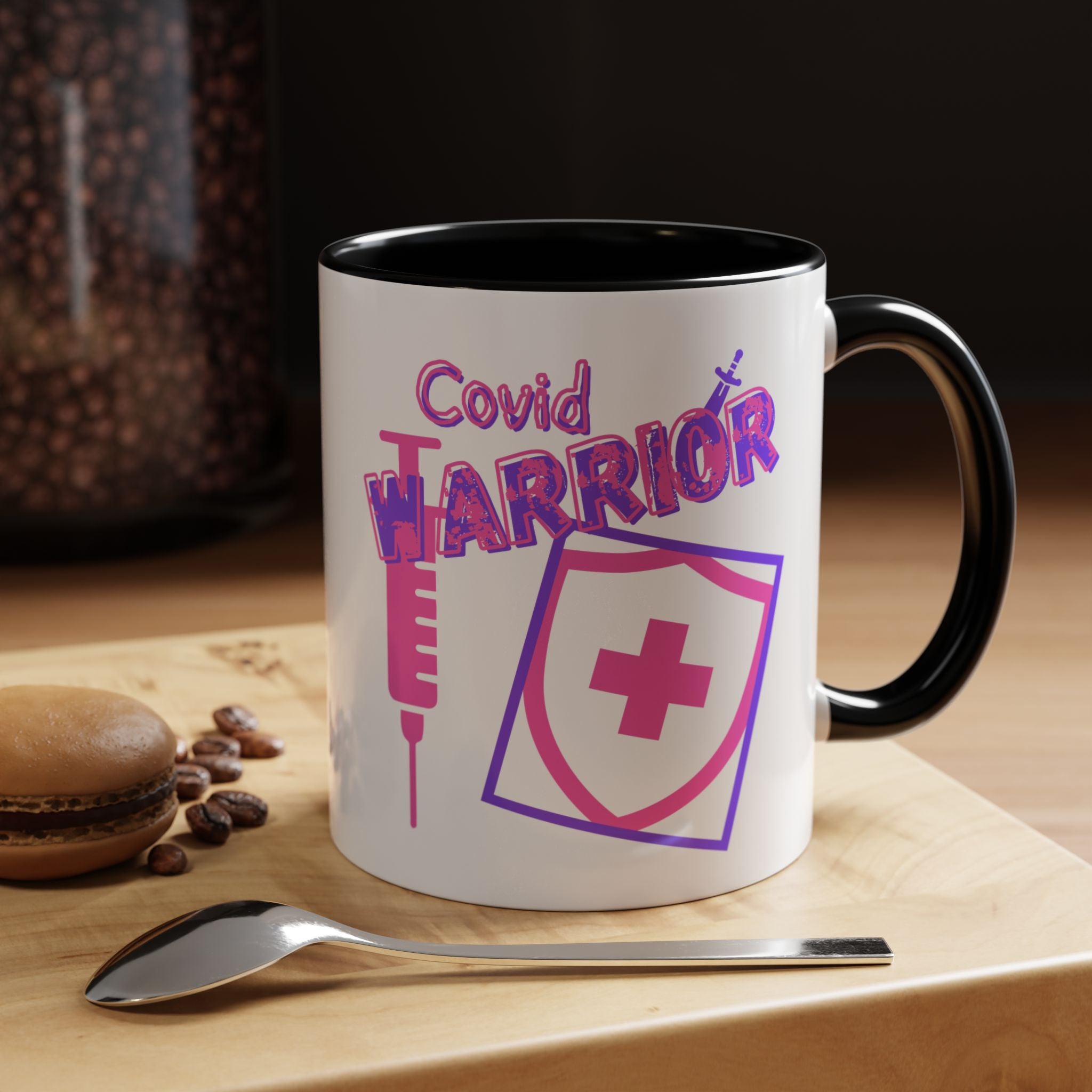 COVID Warrior Coffee Mug |  Accent Mug For Medical Staff | Work Cup for Nurses| Medical Work Mug |