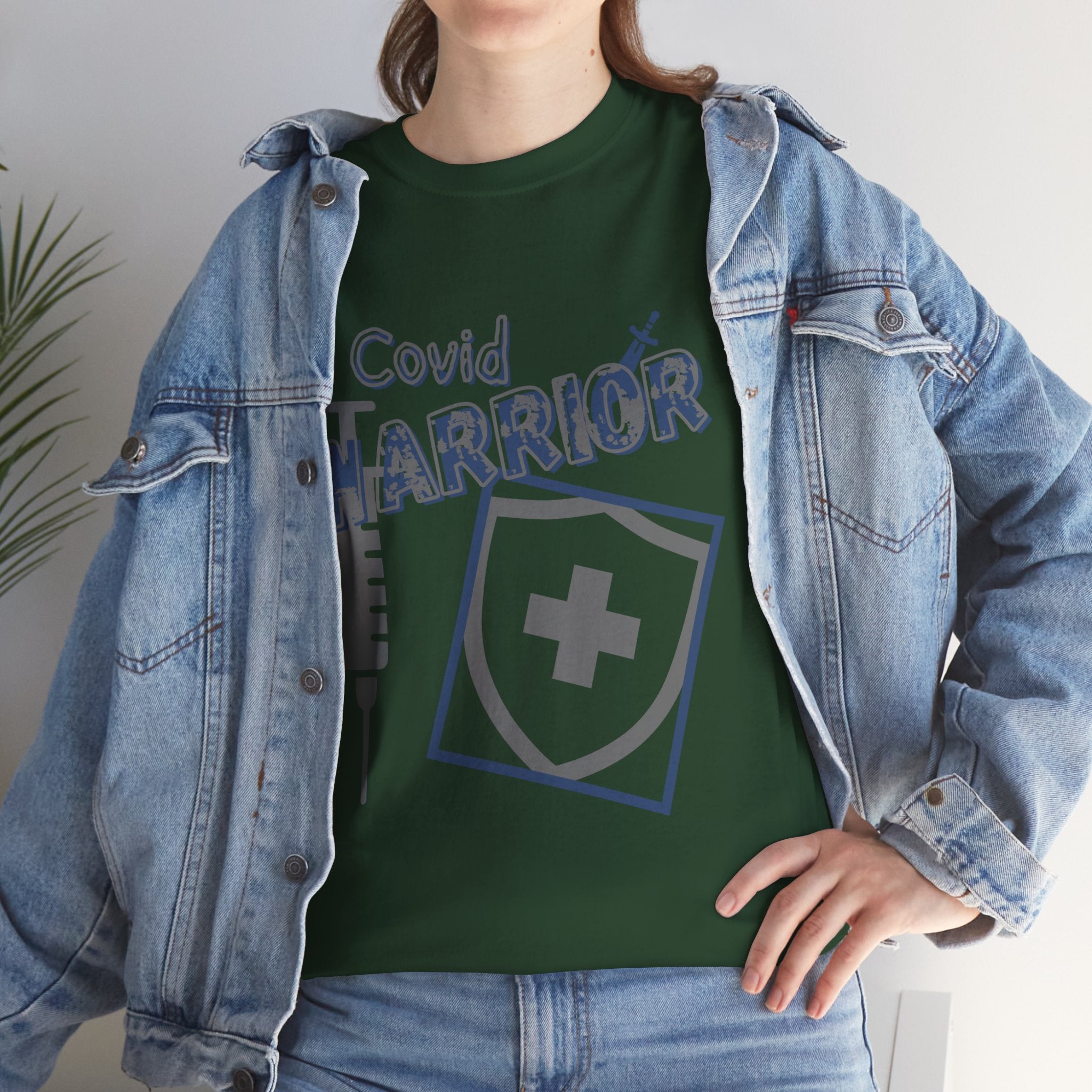 COVID Warrior Nurse & EMS T-Shirt(Blue|Grey) | Medical Staff Tribute Tee | EMS Casual Tee |