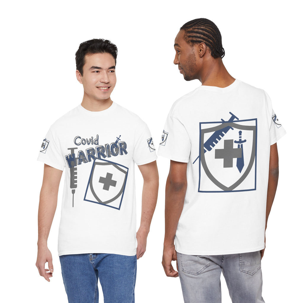COVID Warrior Nurse & EMS T-Shirt(Blue|Grey) | Medical Staff Tribute Tee | EMS Casual Tee |