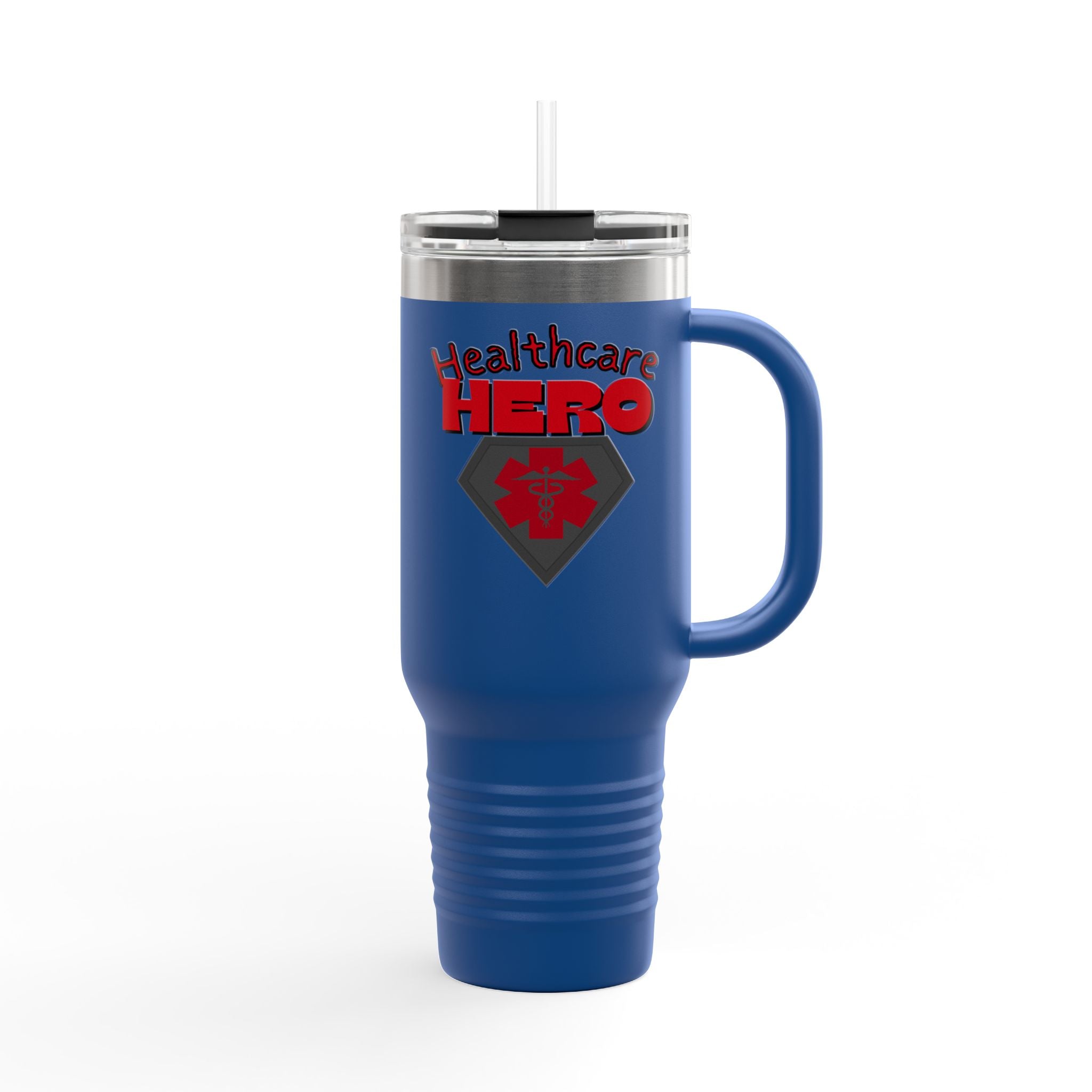 Healthcare Hero 40oz Insulated Travel Mug(Red|Black)| Travel Mug For Medical Workers | EMS Travel Mug | Healthcare Mug |