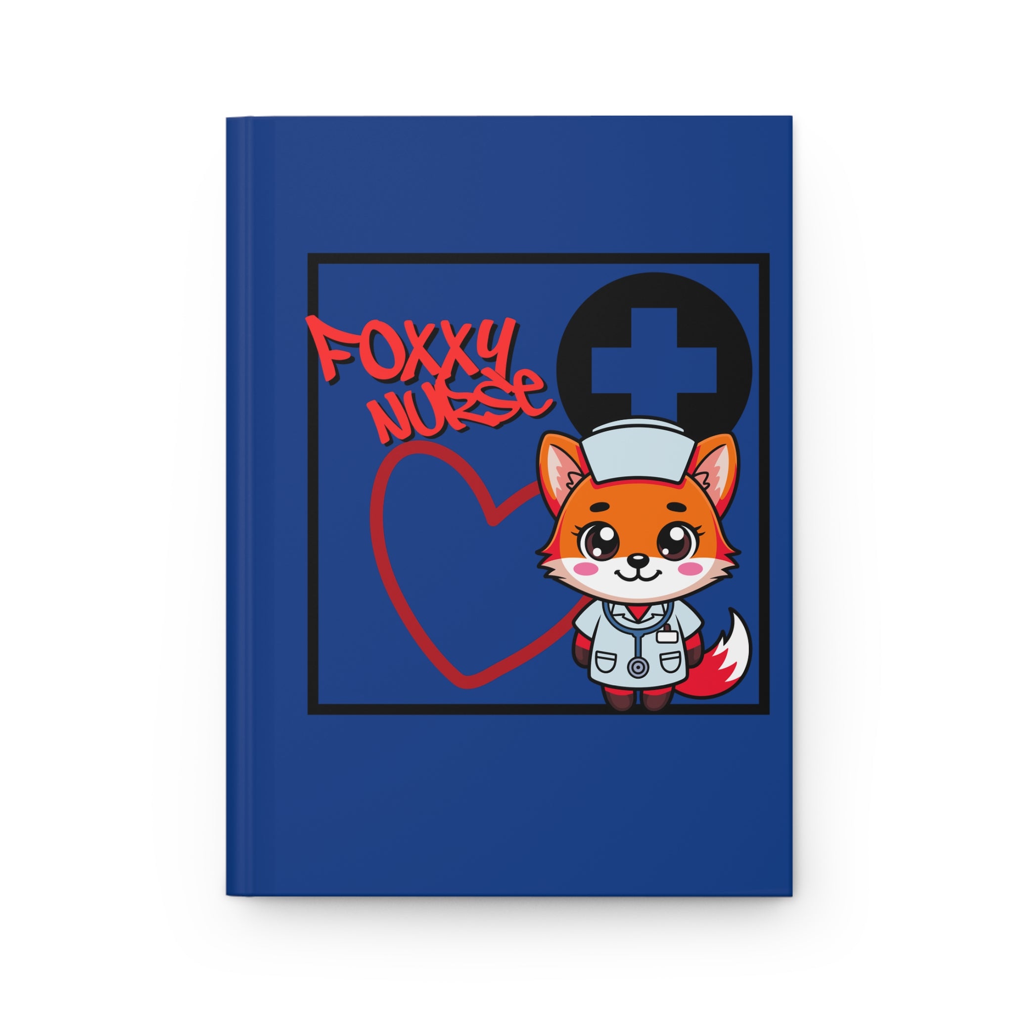 Foxxy Nurse Hardcover Journal(Red|Black|Blue)| Cute Nurse Gift for Healthcare Heroes | Cute Medical Journal |