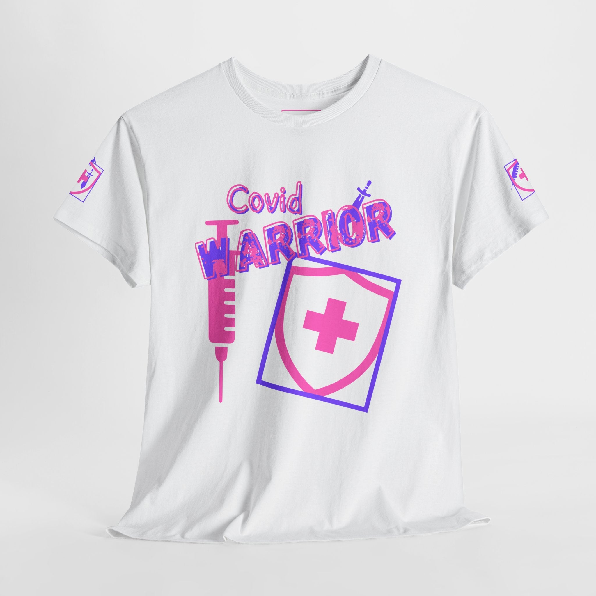 COVID Warrior Nurse & EMS T-Shirt(Pink|Purple) | Medical Staff Tribute Tee | EMS Casual Tee |