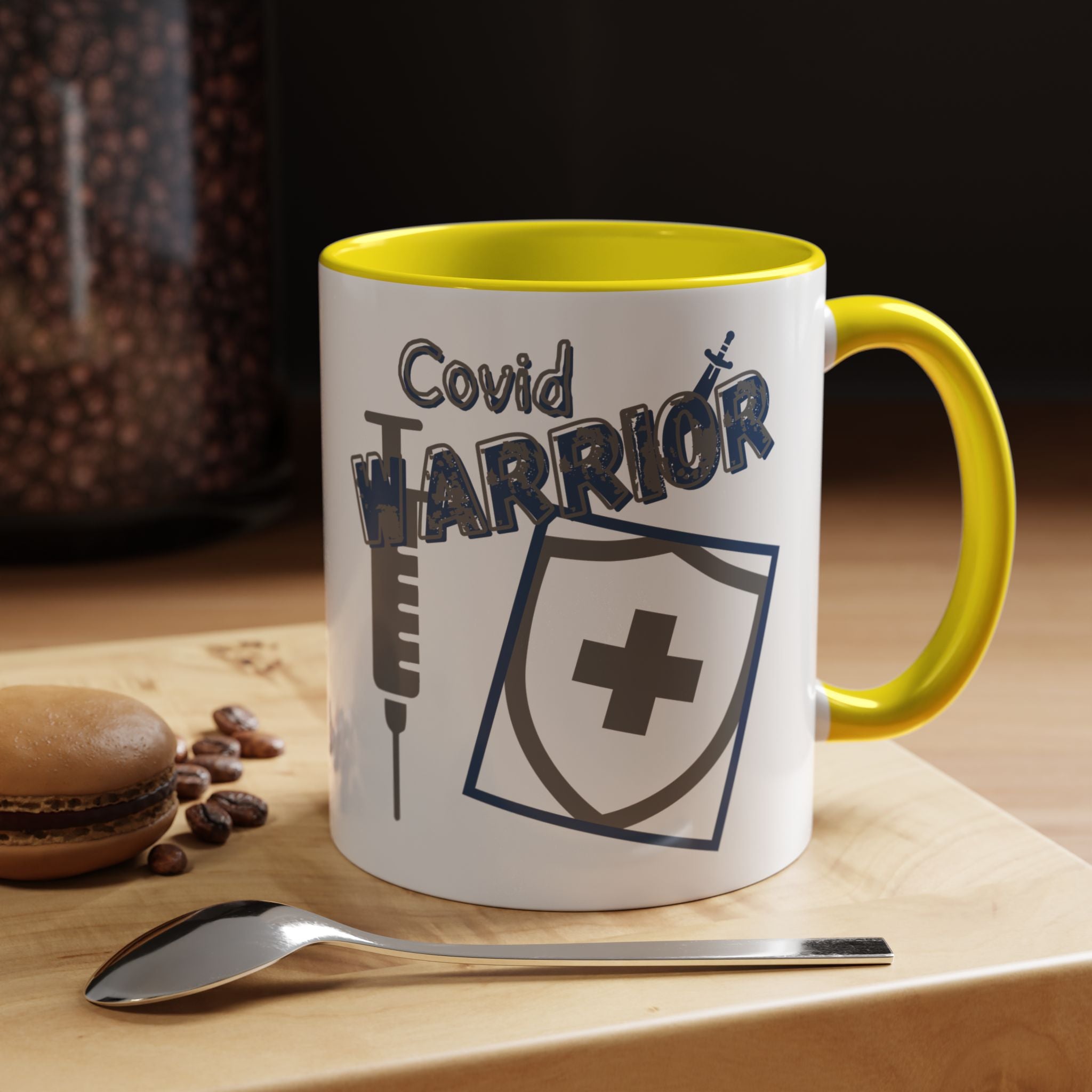 COVID Warrior Coffee Mug | Medical Staff Accent Mug 11/15oz | Work Cup For Frontline Workers |