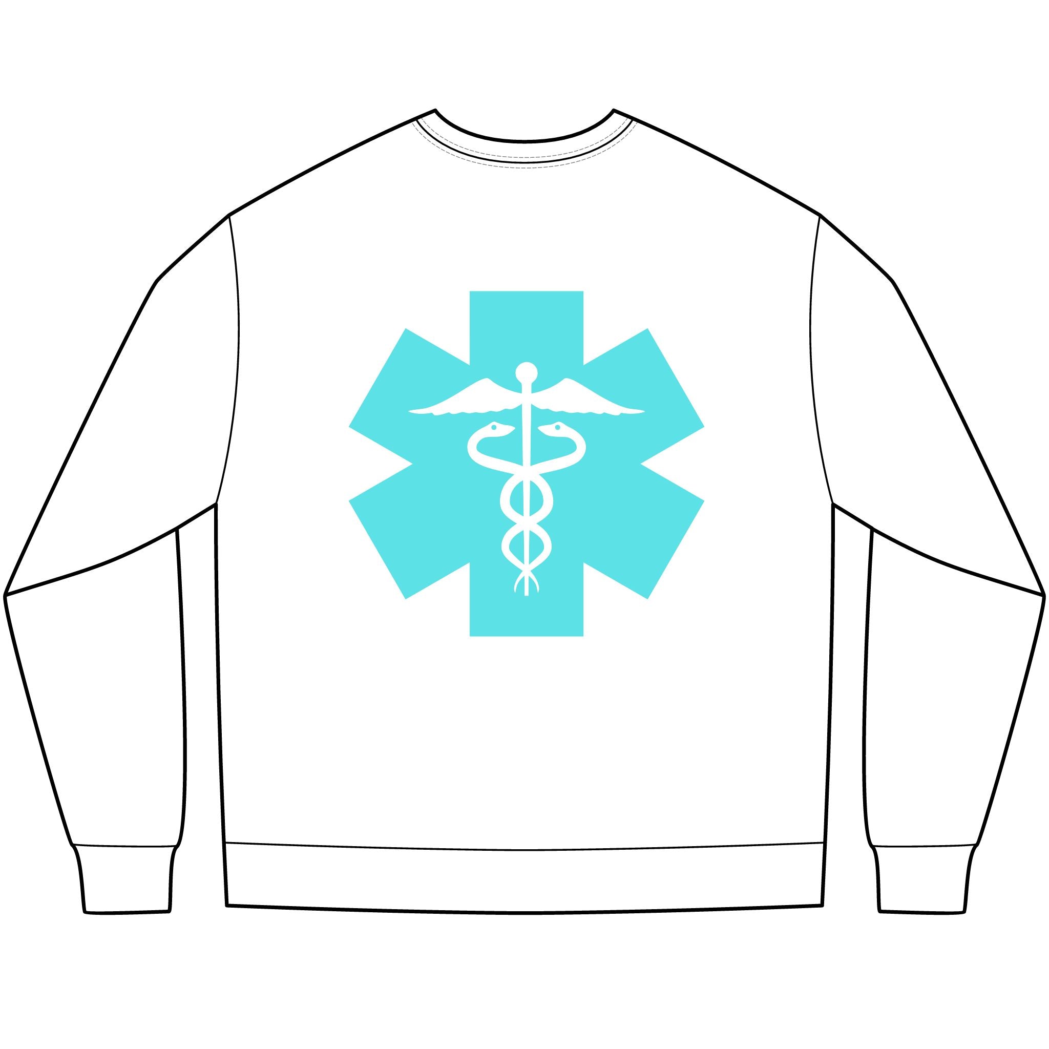 Foxy Nurse Long Sleeve Tee(Light Blue) | Cute Medical Nurse Shirt | Funny Nurse Shirt | Animal Lovers Medical Shirt |