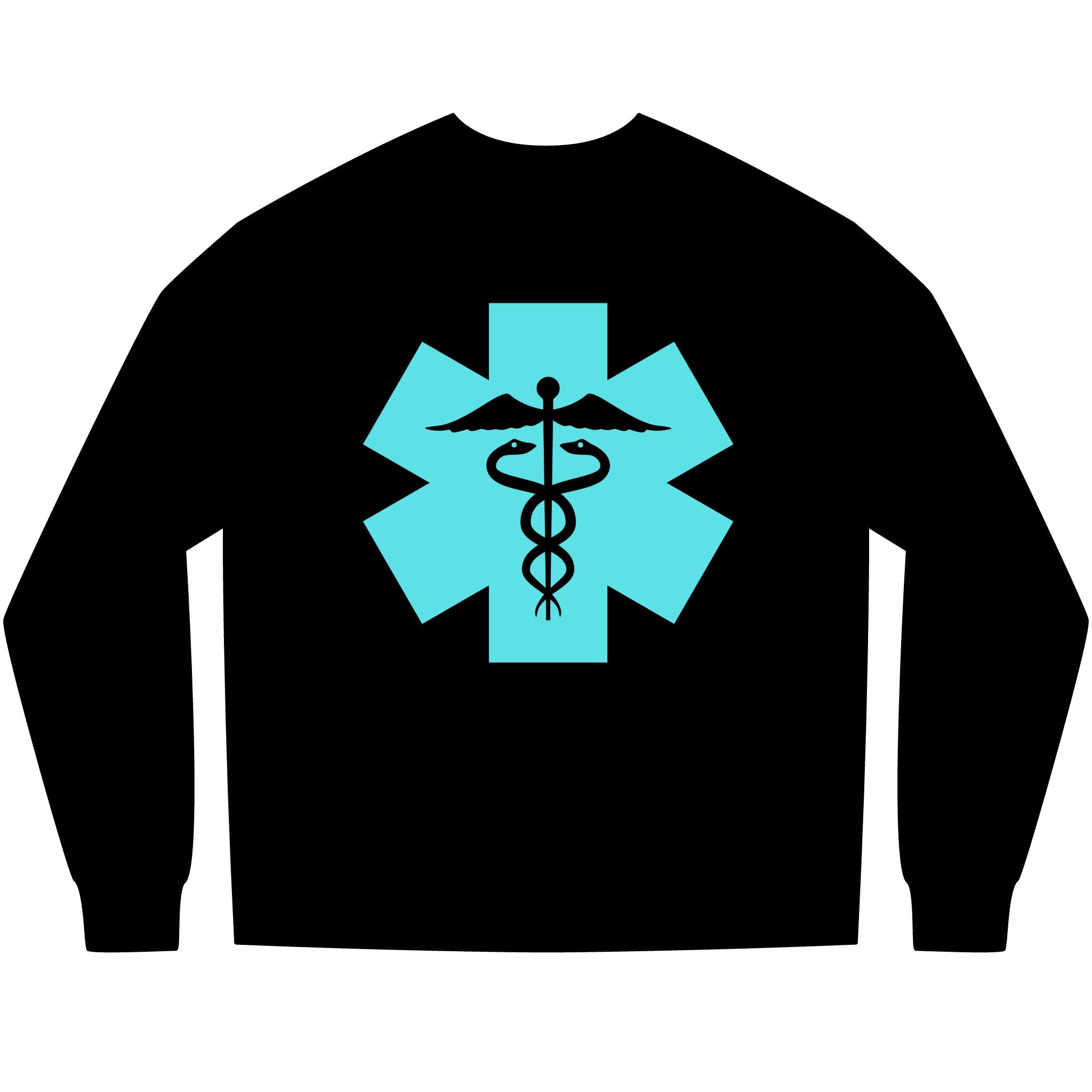 Foxy Nurse Long Sleeve Tee(Light Blue) | Cute Medical Nurse Shirt | Funny Nurse Shirt | Animal Lovers Medical Shirt |