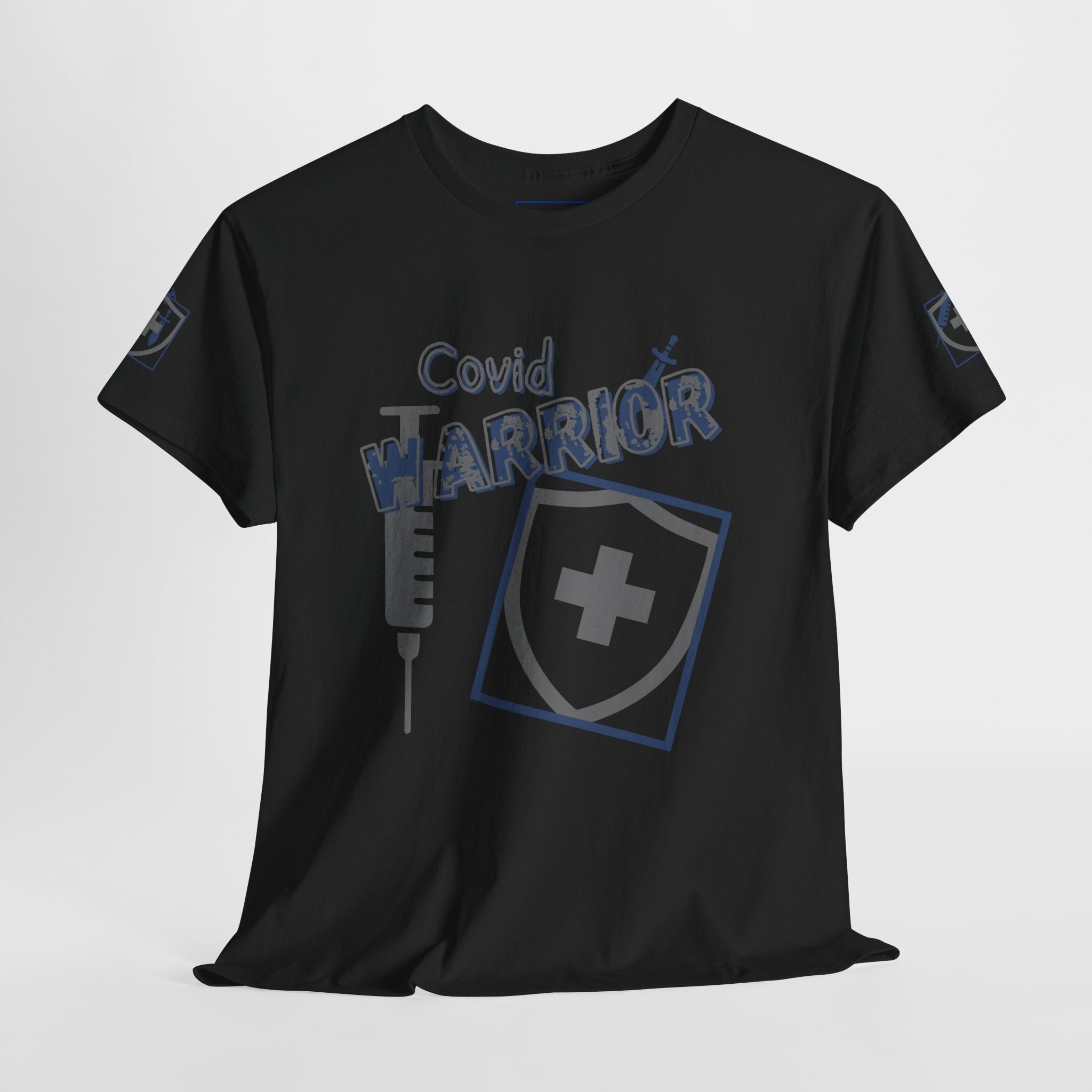 COVID Warrior Nurse & EMS T-Shirt(Blue|Grey) | Medical Staff Tribute Tee | EMS Casual Tee |