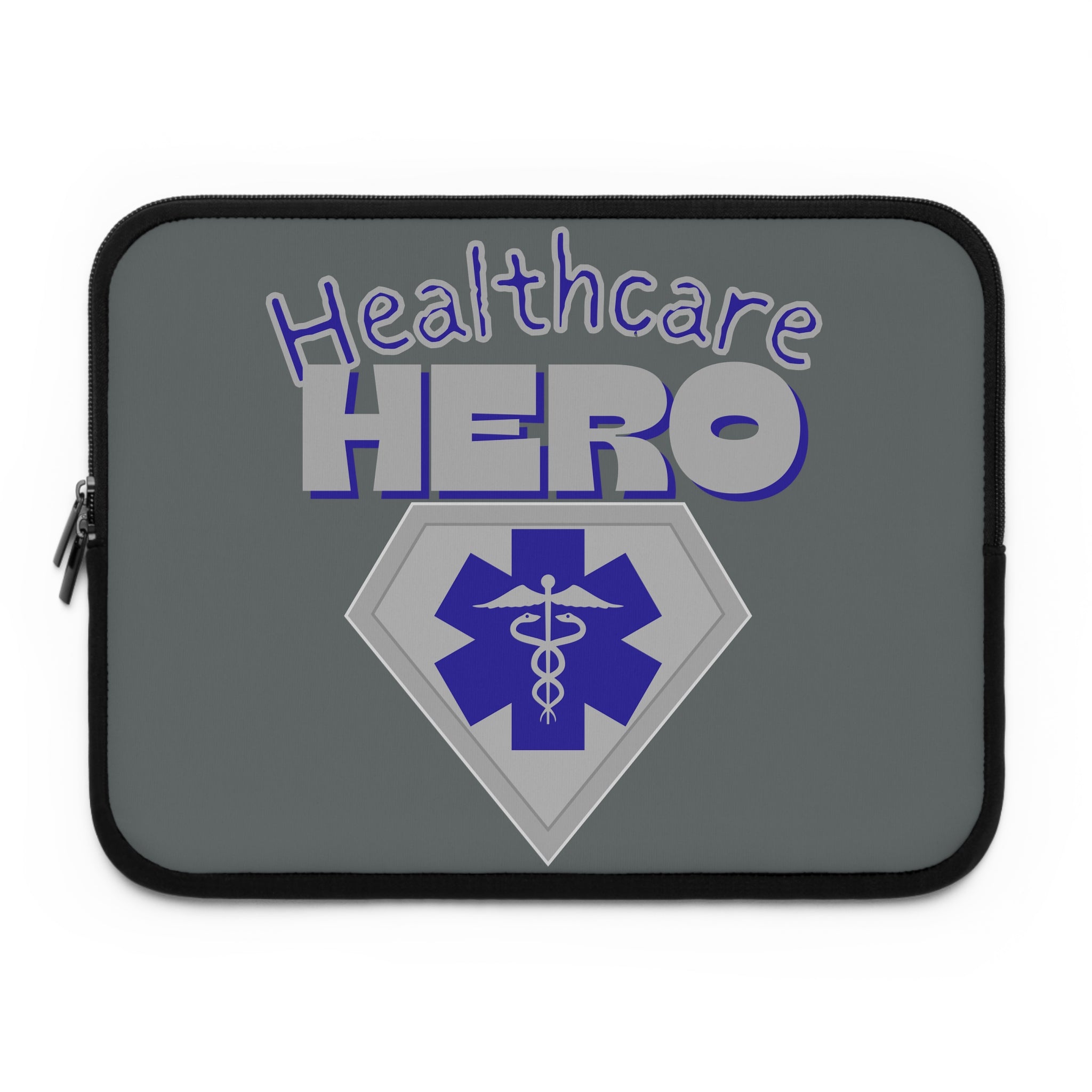 Healthcare Hero Laptop Sleeve(Blue|Grey)|Laptop/Tablet Case for Nurses & Doctors| Tablet Sleeve For Medical Workers |