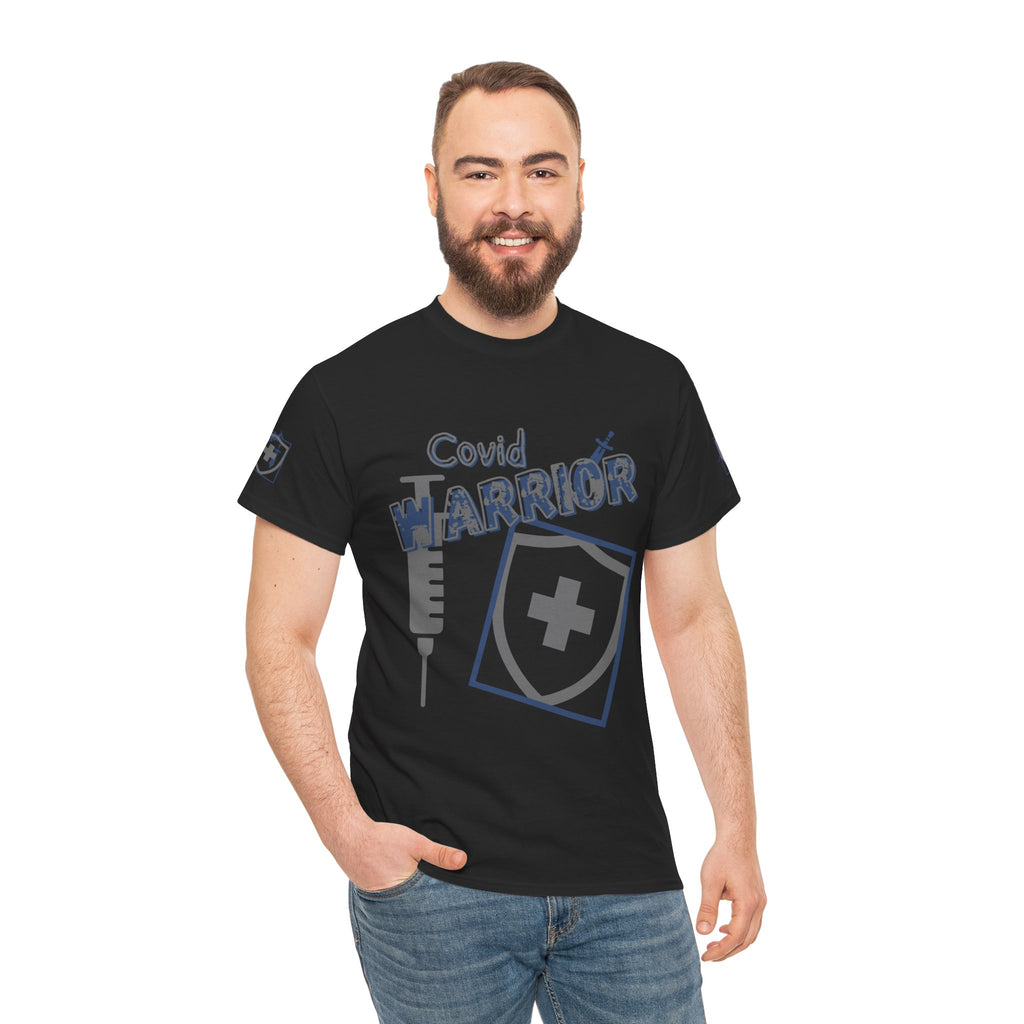COVID Warrior Nurse & EMS T-Shirt(Blue|Grey) | Medical Staff Tribute Tee | EMS Casual Tee |