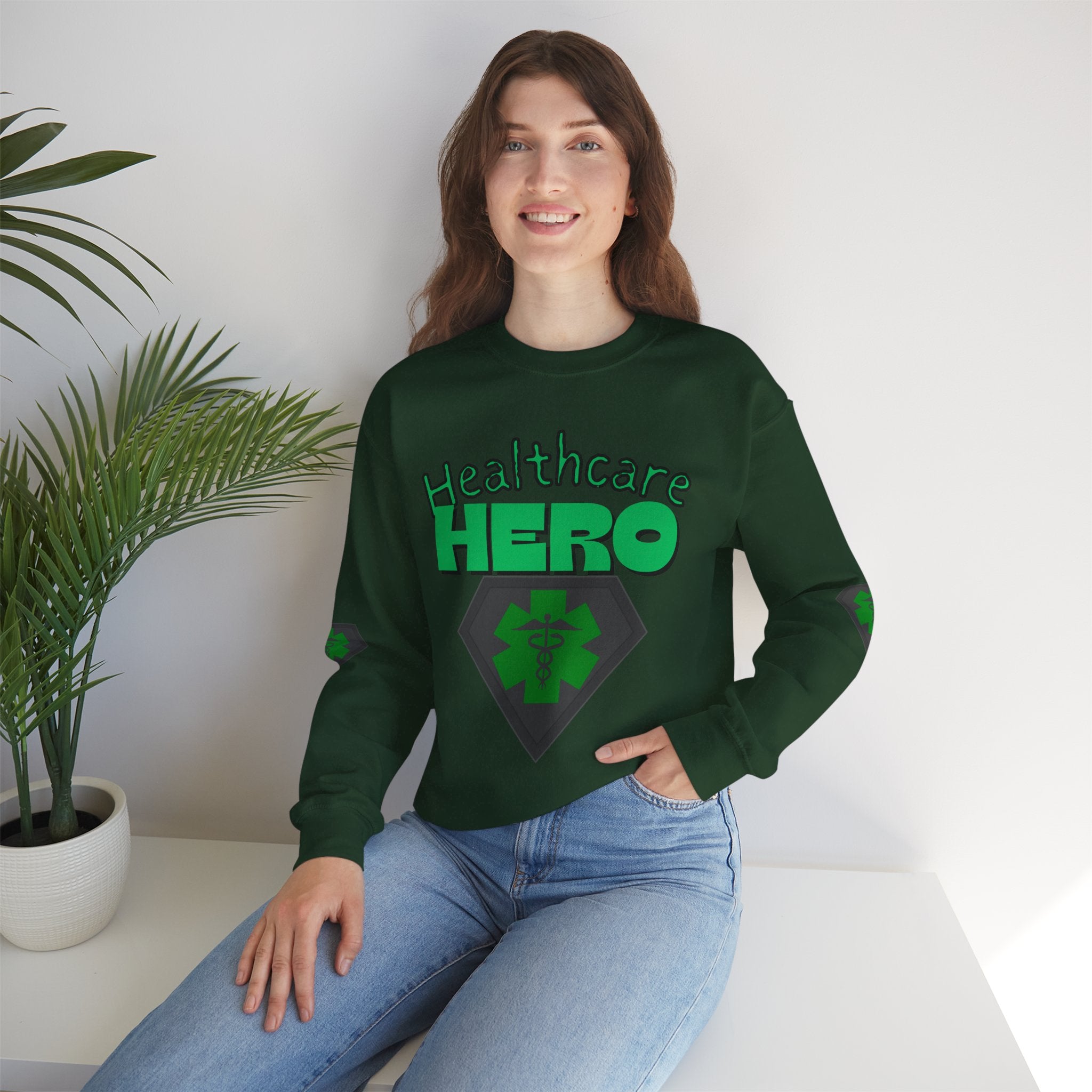 Healthcare Hero St Patrick's Day Sweatshirt| Medical Staff Appreciation Crewneck | Frontline Sweatshirt | EMS Sweater |