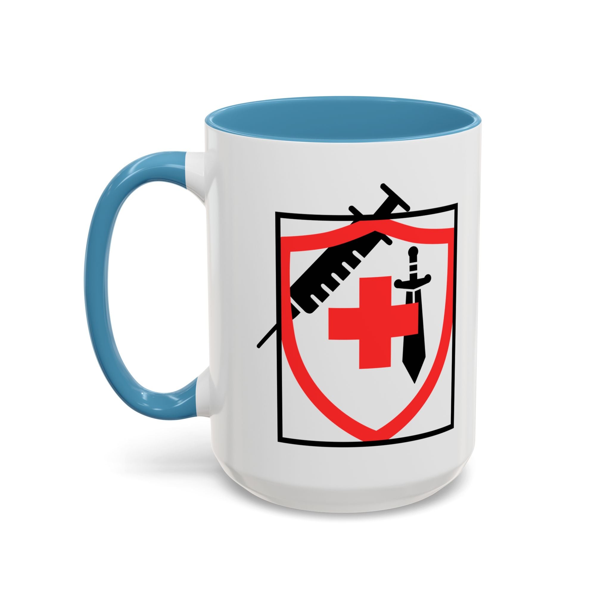 COVID Warrior Coffee Mug(Red|Black) | Vaccine Shield Accent Mug 11/15oz| Medical Staff Work Mug |