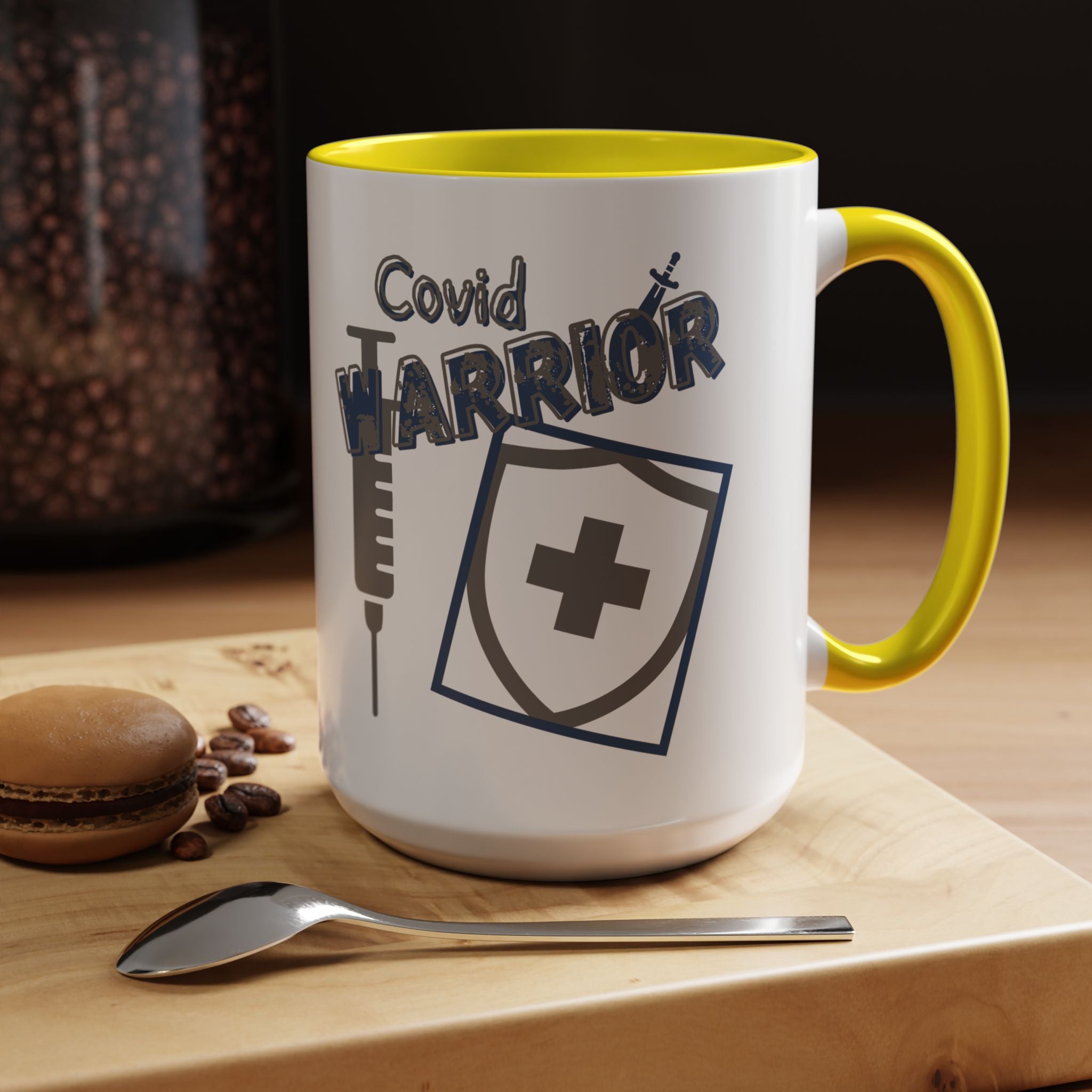 COVID Warrior Coffee Mug | Medical Staff Accent Mug 11/15oz | Work Cup For Frontline Workers |