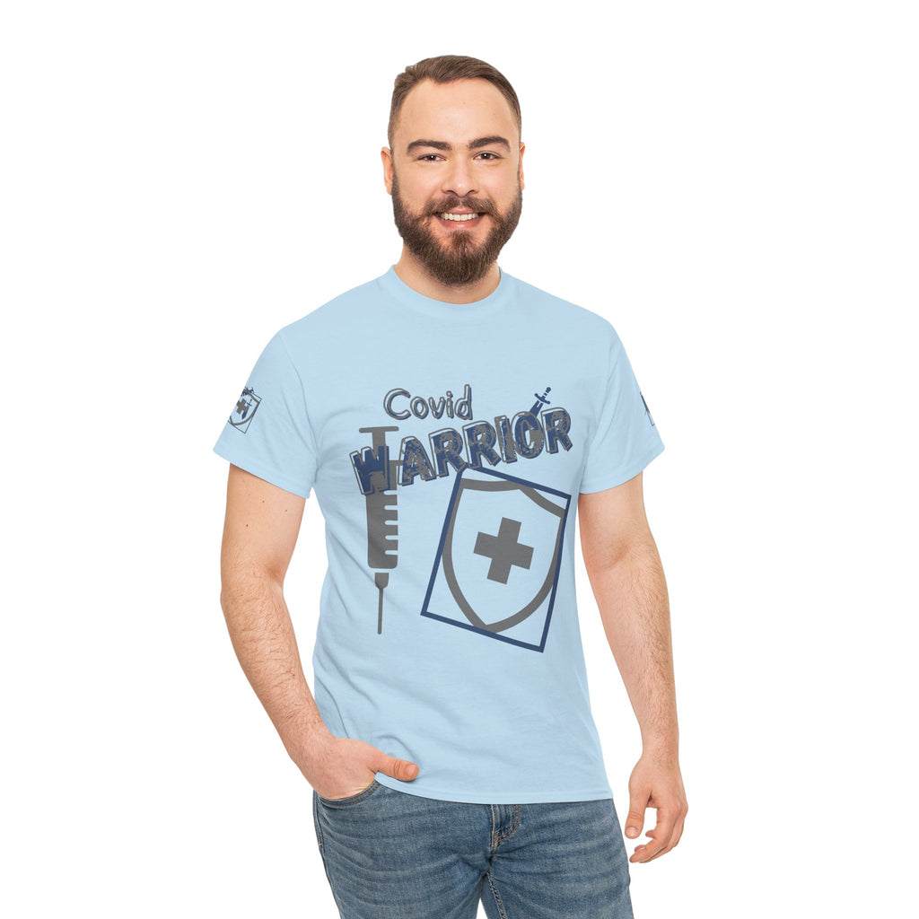 COVID Warrior Nurse & EMS T-Shirt(Blue|Grey) | Medical Staff Tribute Tee | EMS Casual Tee |