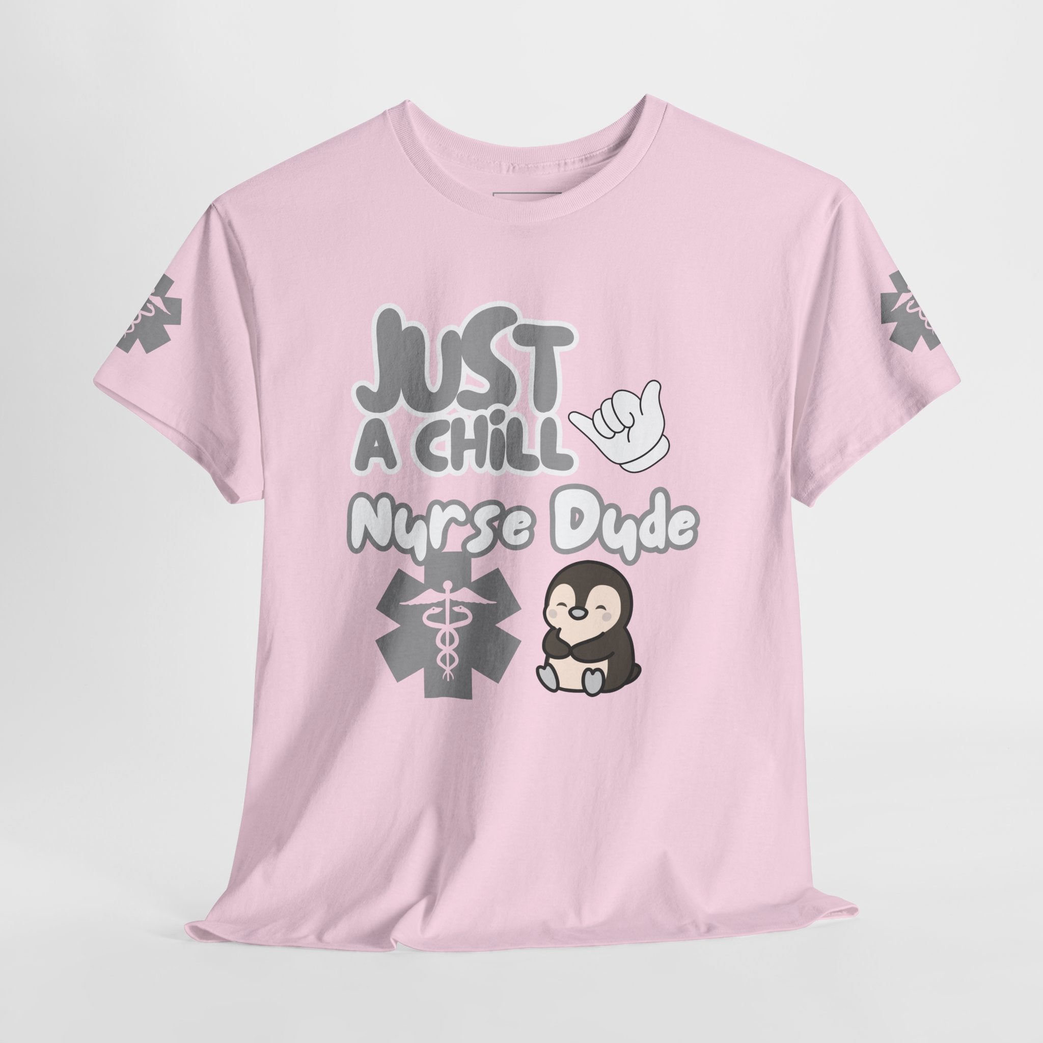 Chill Nurse Dude Medical T-Shirt(Grey|White) |Cool EMS Tee for Men | Nurse Shirt For Men |