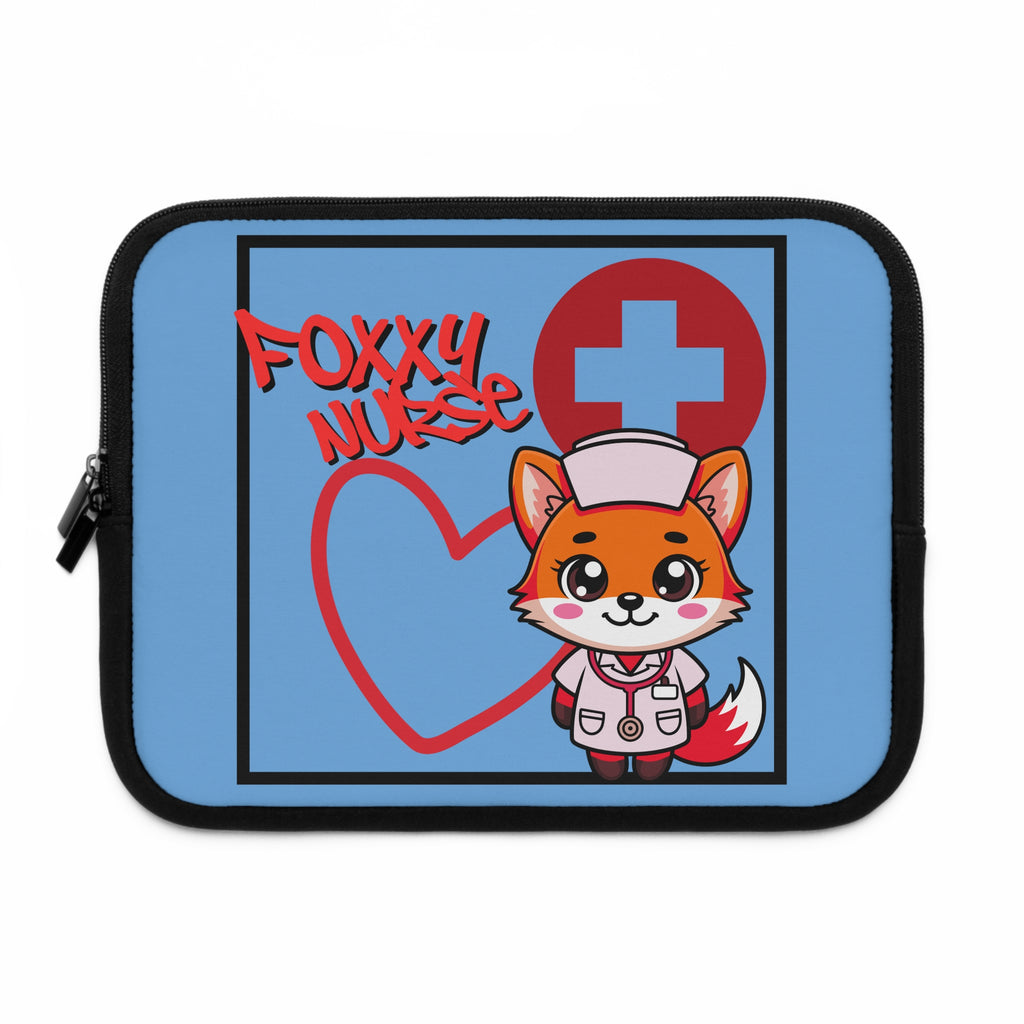 Foxxy Nurse Laptop Sleeve(Red|Light Blue|)|Laptop/Tablet Case for Nurses & Doctors| Tablet Sleeve For Medical Workers |Medical Symbol Protective Case for Nurses & EMTs