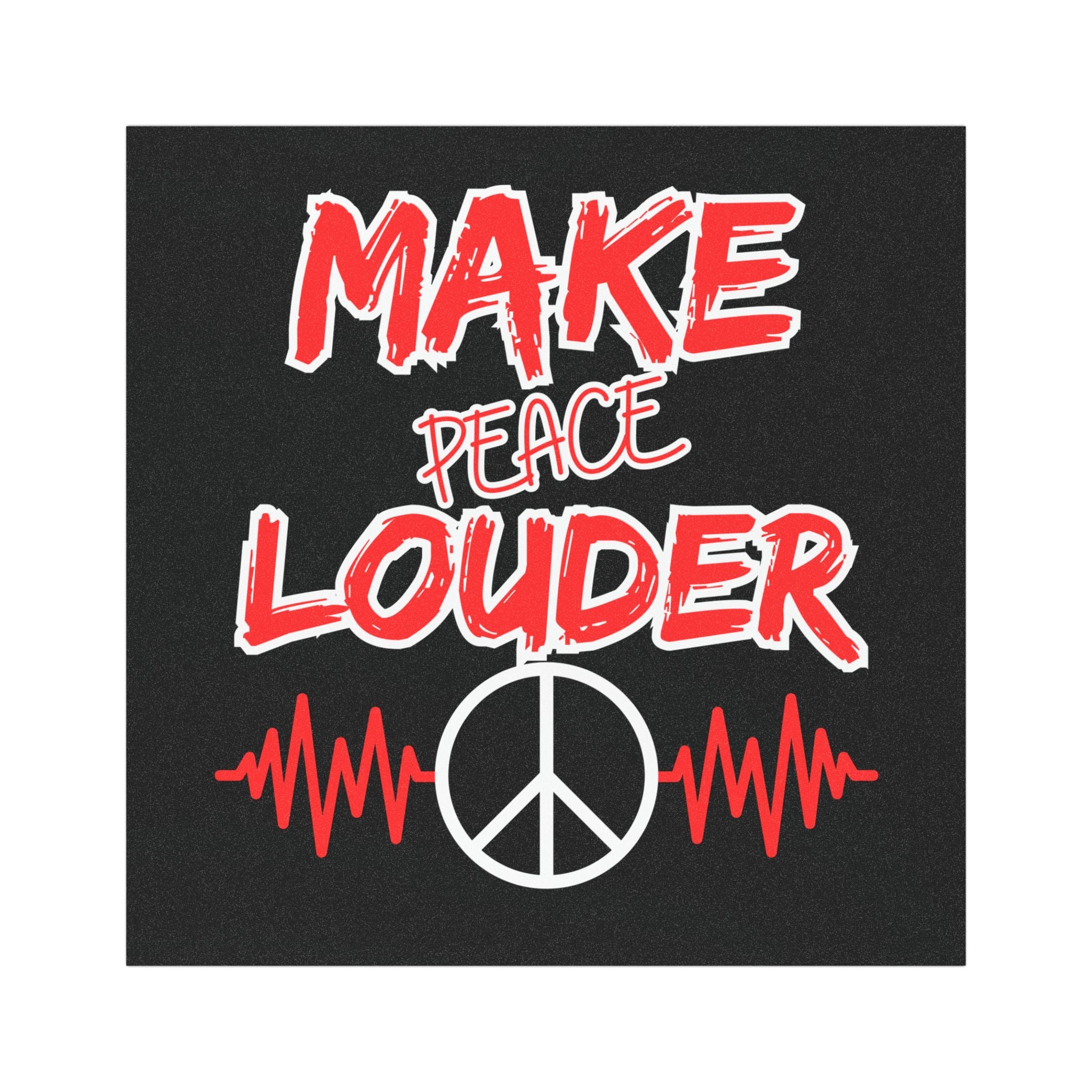 Make Peace Louder Car Magnet(Red|White) | Peace Movement Car Magnet | Peace And Unity Decal | Social Justice Car Magnet |