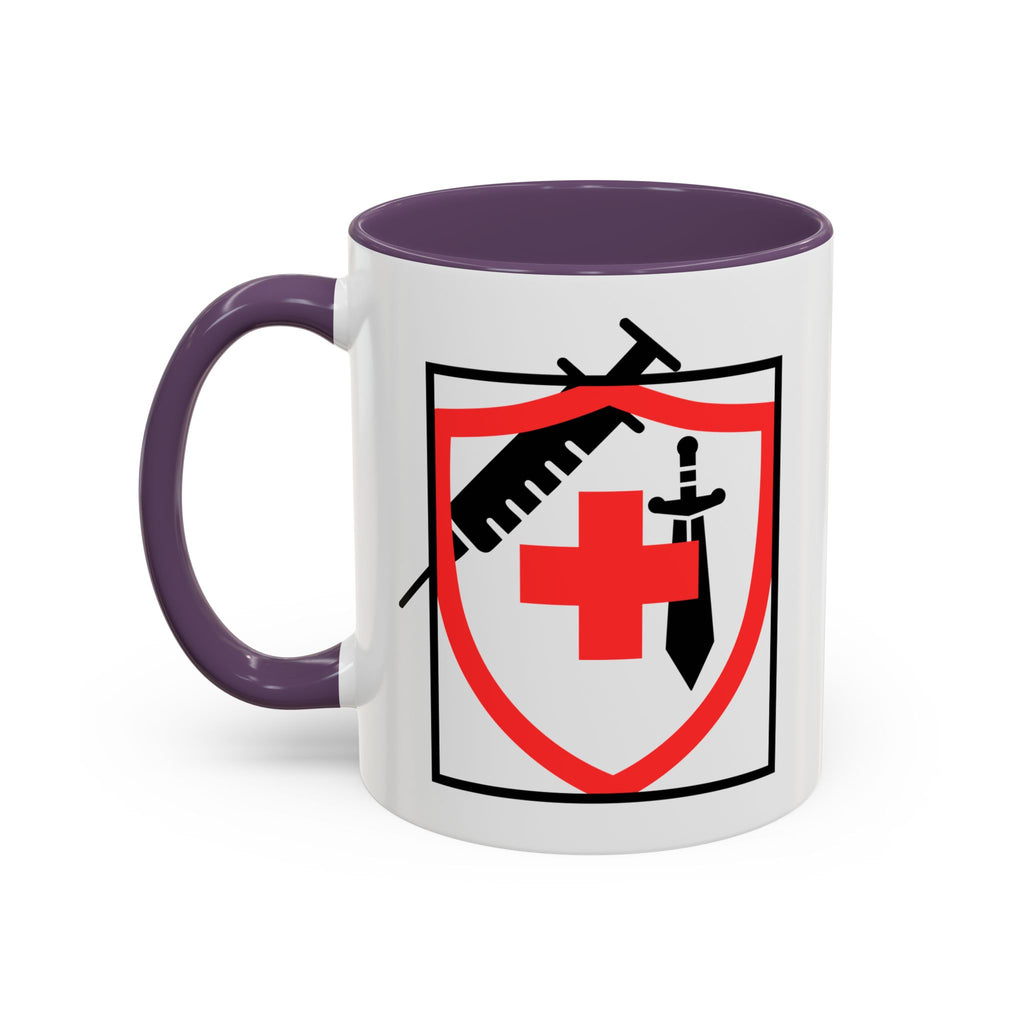 COVID Warrior Coffee Mug(Red|Black) | Vaccine Shield Accent Mug 11/15oz| Medical Staff Work Mug |