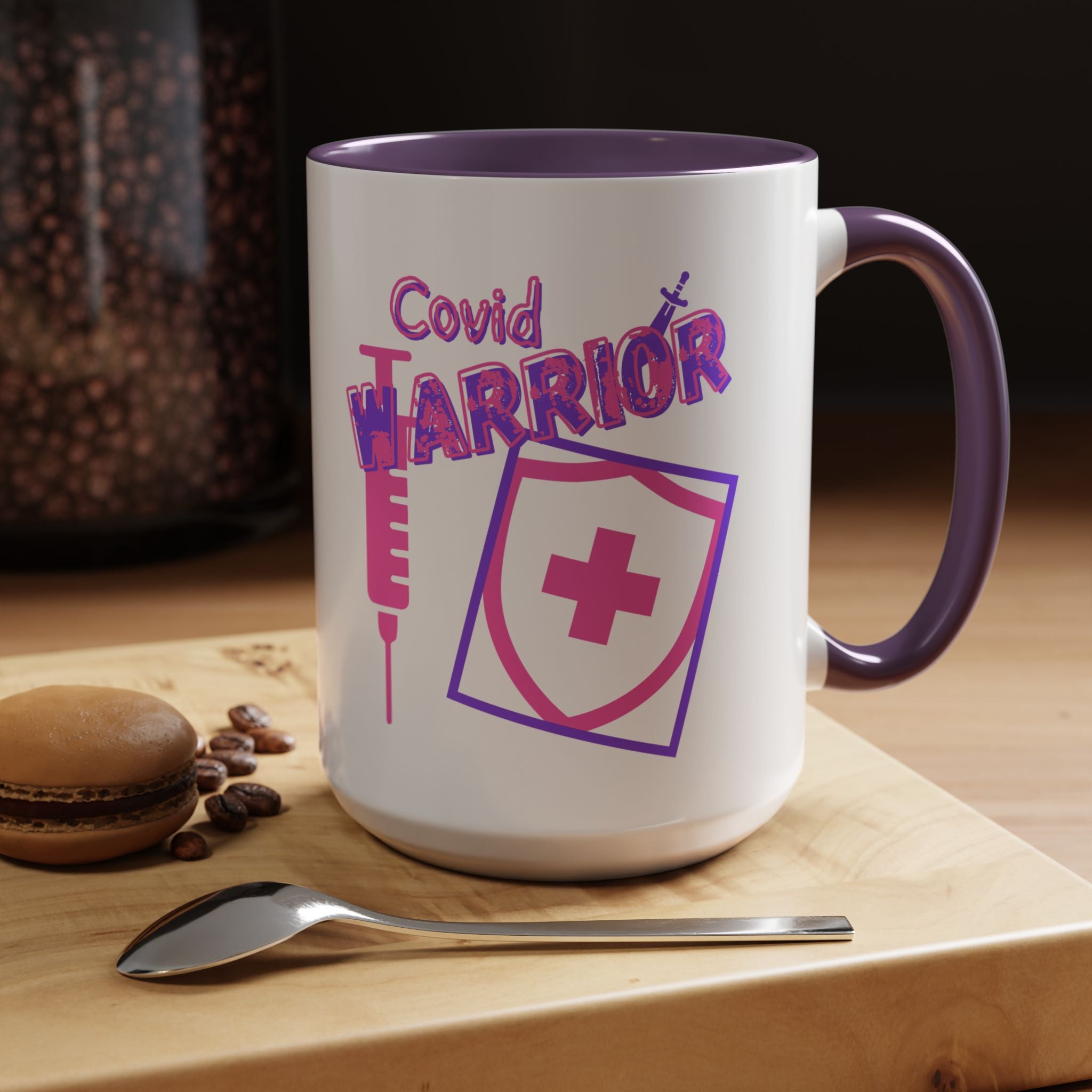 COVID Warrior Coffee Mug |  Accent Mug For Medical Staff | Work Cup for Nurses| Medical Work Mug |