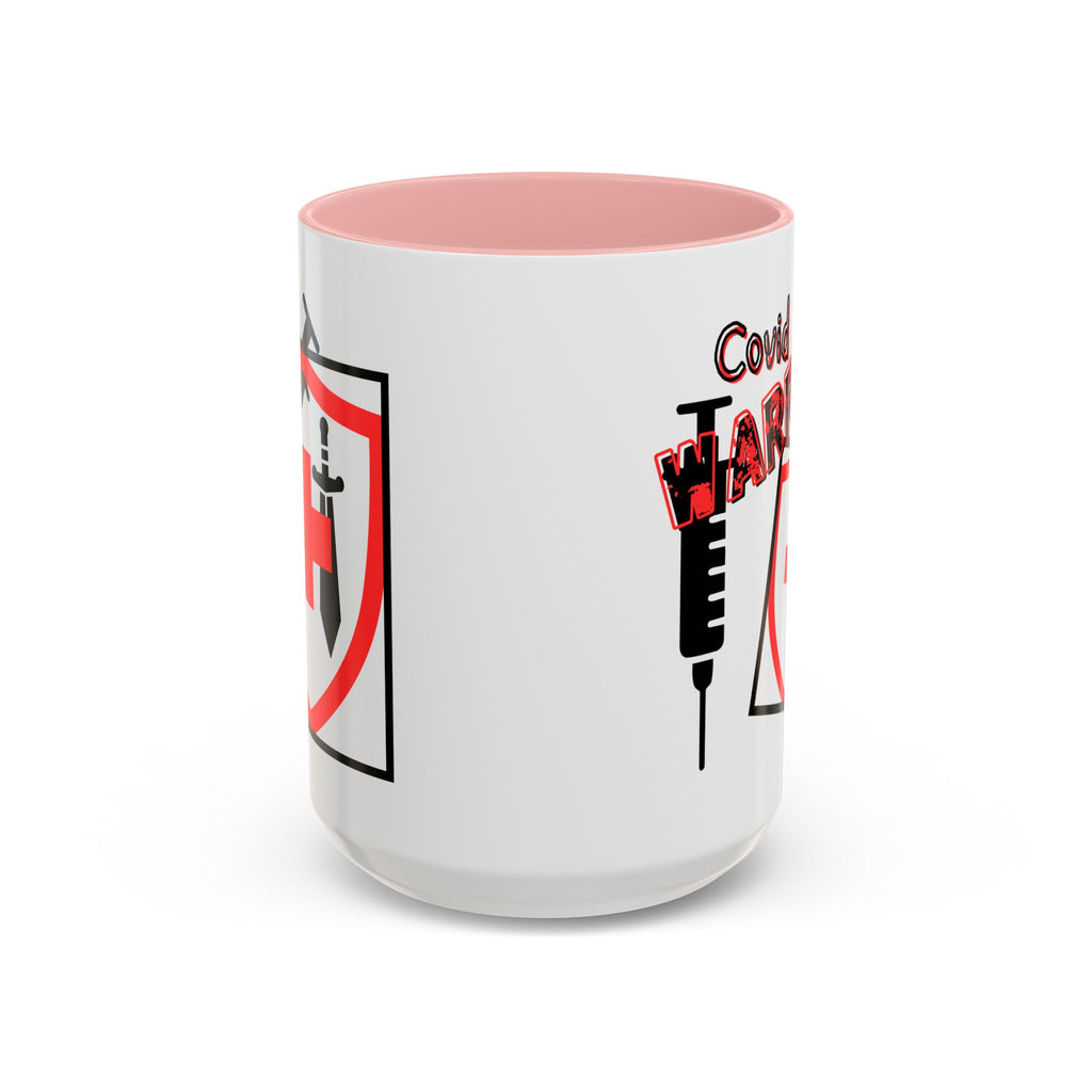 COVID Warrior Coffee Mug(Red|Black) | Vaccine Shield Accent Mug 11/15oz| Medical Staff Work Mug |