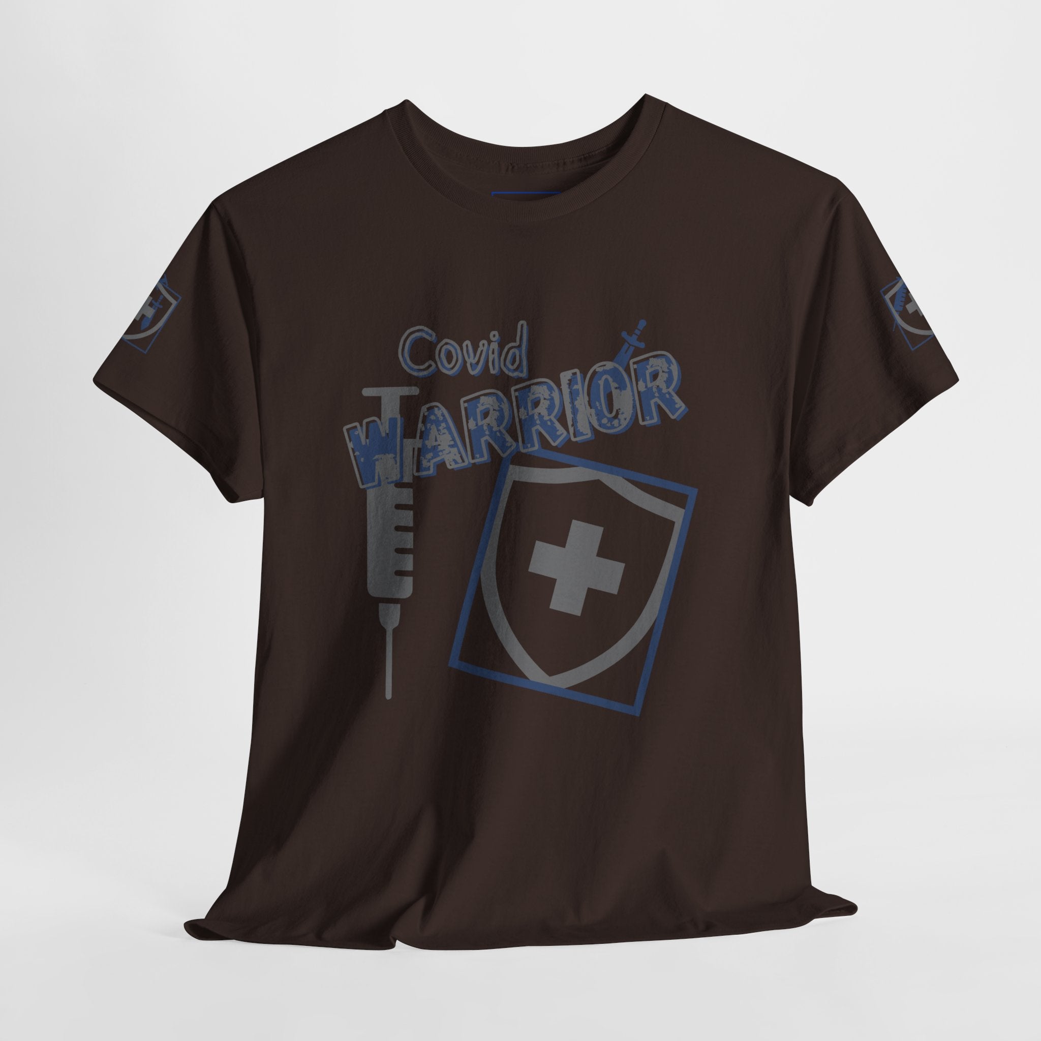 COVID Warrior Nurse & EMS T-Shirt(Blue|Grey) | Medical Staff Tribute Tee | EMS Casual Tee |