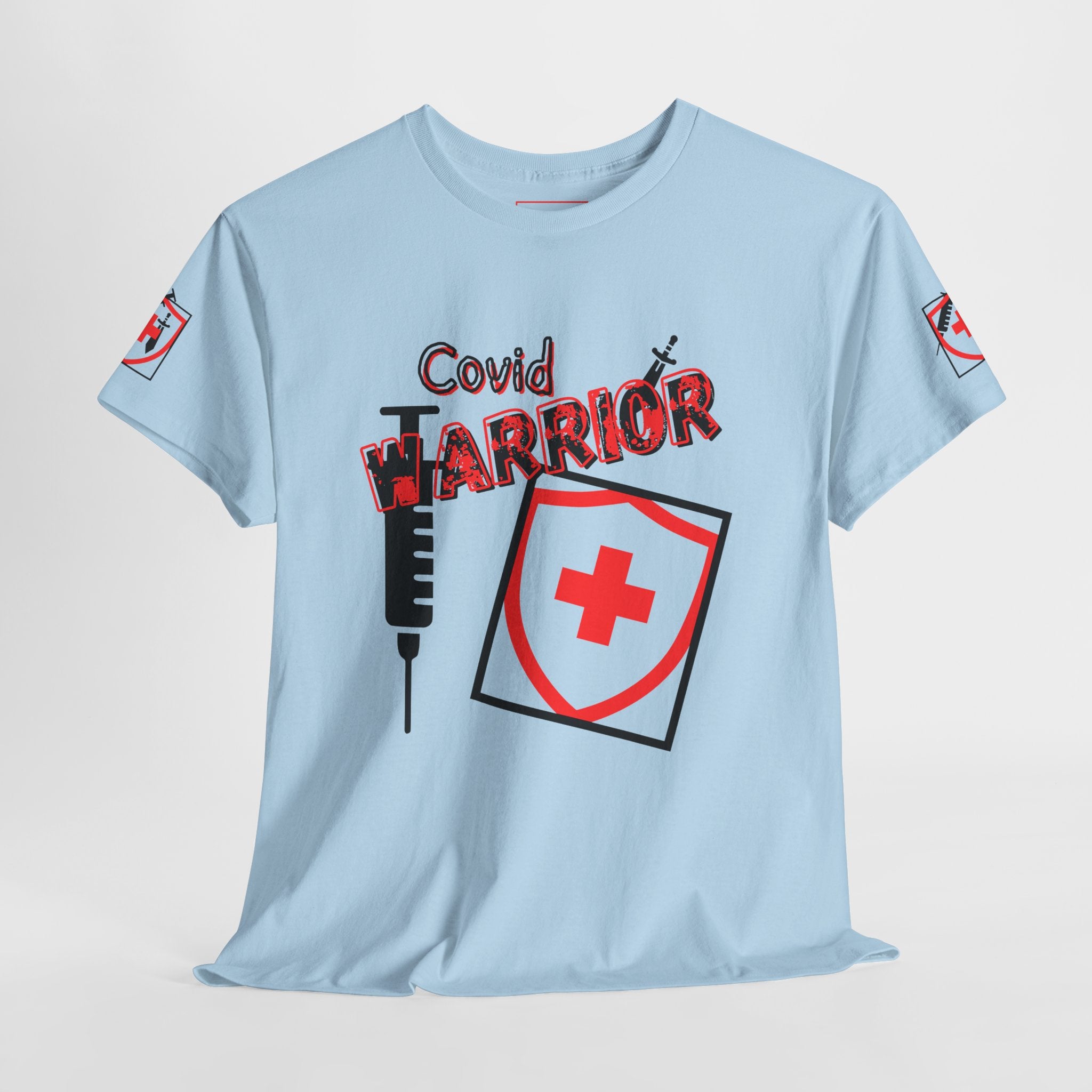 COVID Warrior Medical Staff T-Shirt(Red|Black) | Casual Medical T-Shirt| Nursing Tee | EMT Casual Shirt |