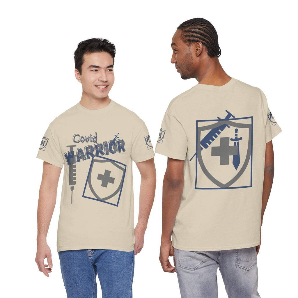 COVID Warrior Nurse & EMS T-Shirt(Blue|Grey) | Medical Staff Tribute Tee | EMS Casual Tee |
