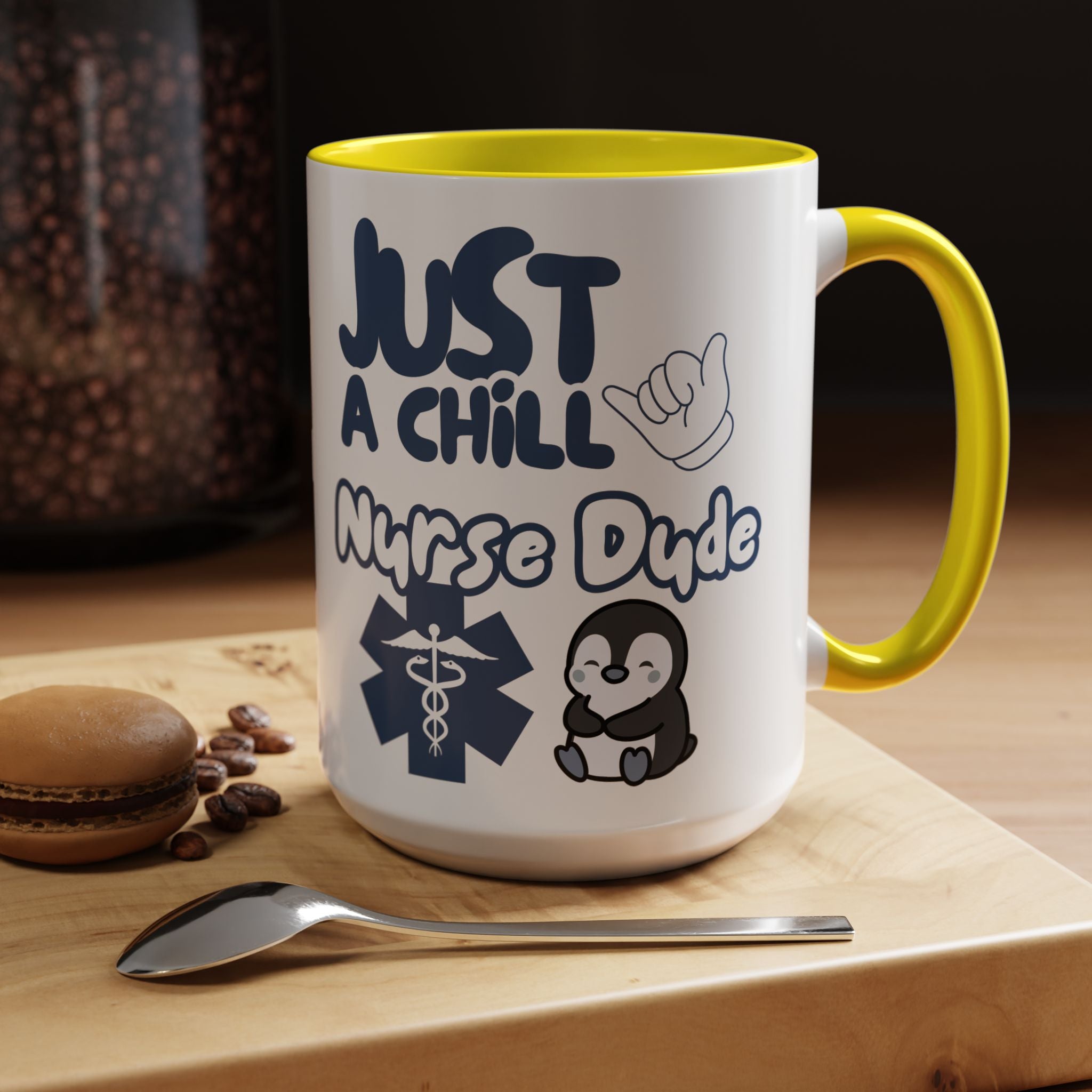 Chill Nurse Dude Insulated Medical Travel Mug 11/15oz(Blue|White)Travel Mug For Medical Professionals| Healthcare Travel Cup For Men|