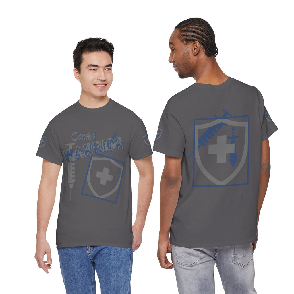 COVID Warrior Nurse & EMS T-Shirt(Blue|Grey) | Medical Staff Tribute Tee | EMS Casual Tee |