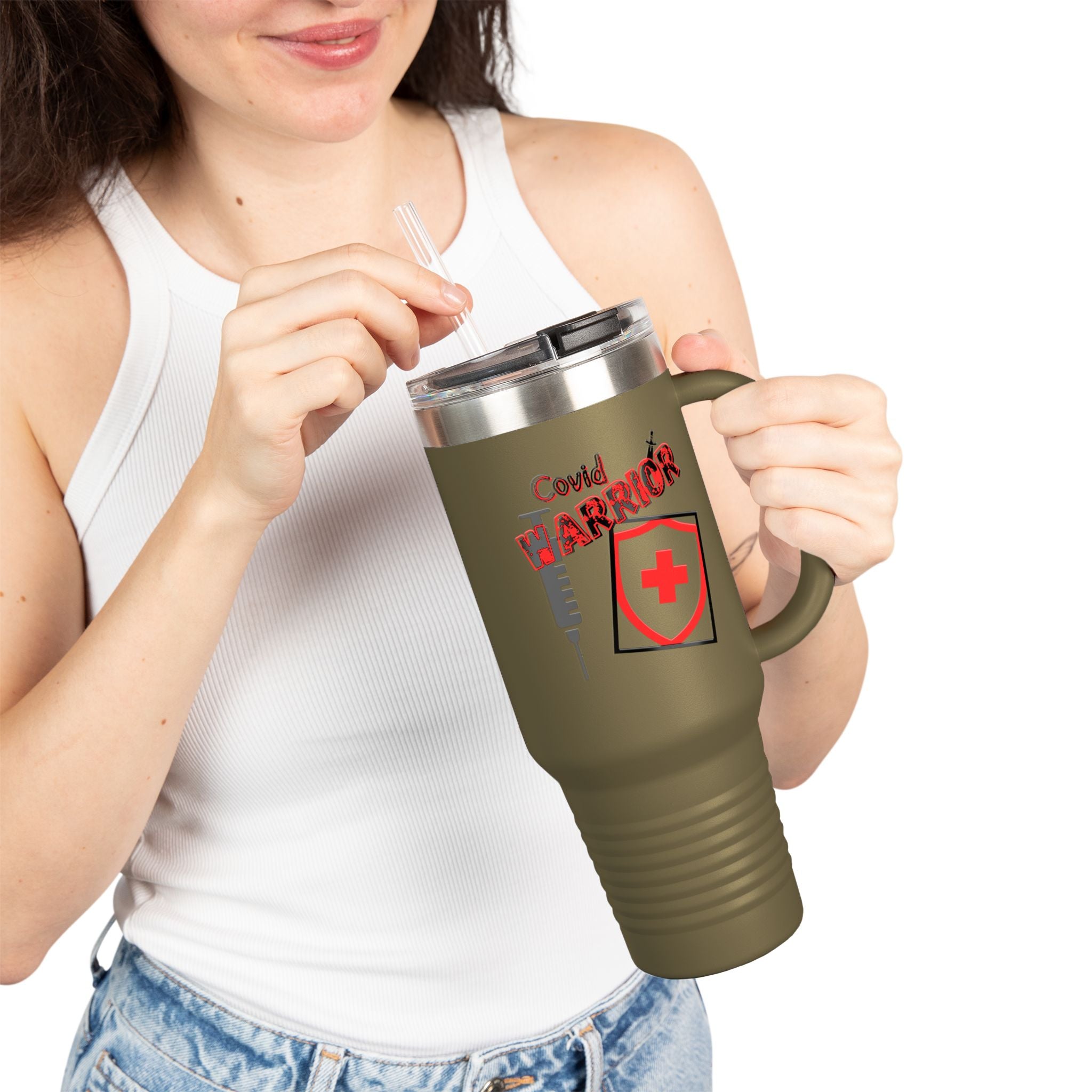 COVID Warrior Insulated Travel Mug | Travel Mug for Nurses | EMS Travel Tumbler |
