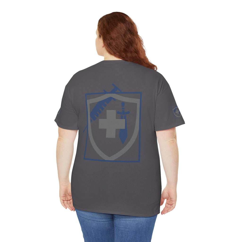 COVID Warrior Nurse & EMS T-Shirt(Blue|Grey) | Medical Staff Tribute Tee | EMS Casual Tee |