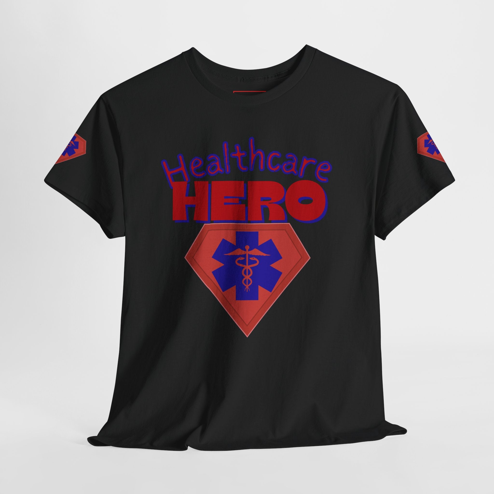 Healthcare Hero T‑Shirt(Blue|Red) | Med Team T-shirt | Medical Staff T-Shirt | Cool Medical Shirt | Cool Nursing Tee |