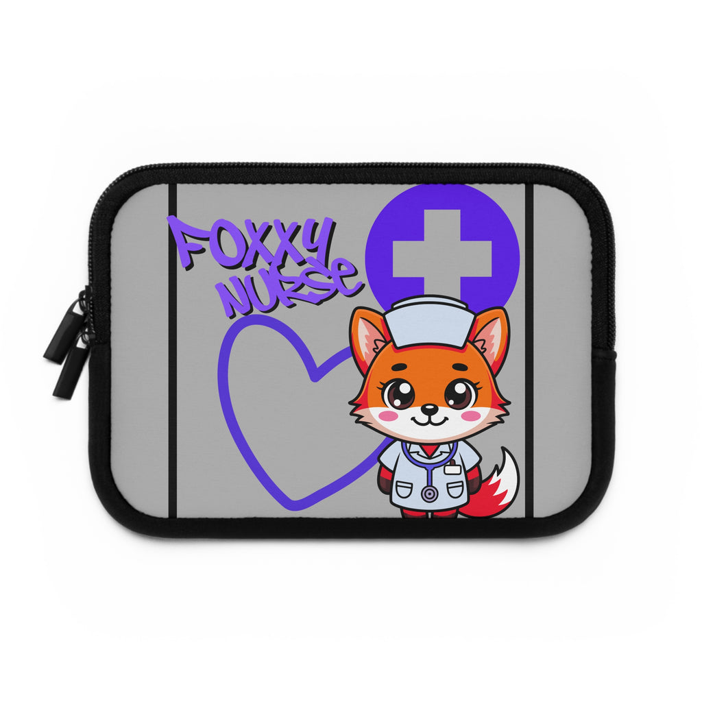 Foxxy Nurse Laptop Sleeve(Purple|Grey|)|Laptop/Tablet Case for Nurses & Doctors| Tablet Sleeve For Medical Workers |Medical Symbol Protective Case for Nurses & EMTs