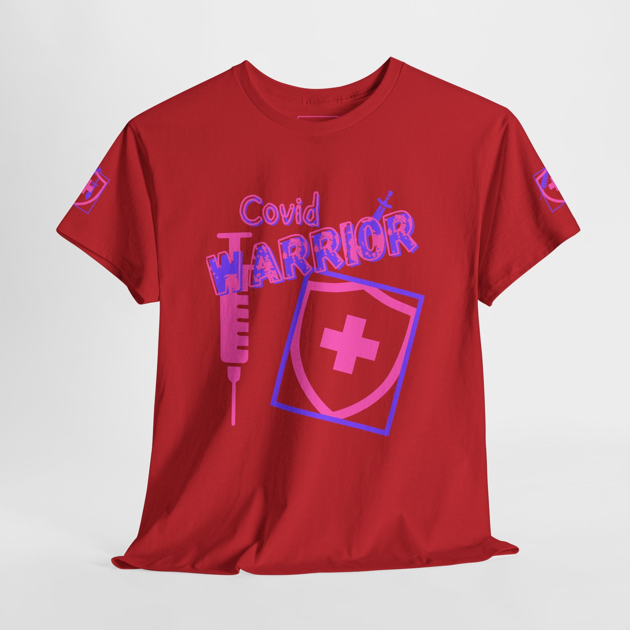 COVID Warrior Nurse & EMS T-Shirt(Pink|Purple) | Medical Staff Tribute Tee | EMS Casual Tee |