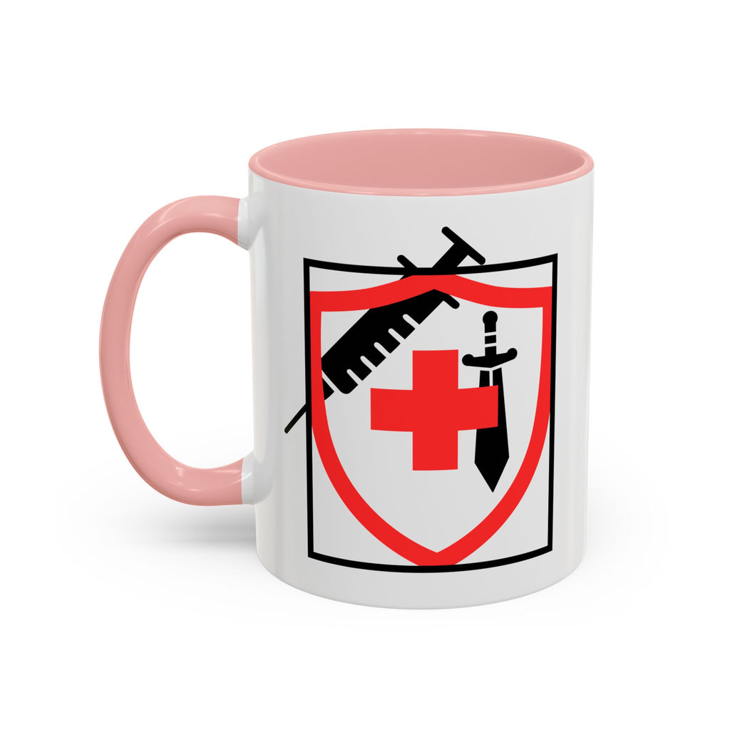COVID Warrior Coffee Mug(Red|Black) | Vaccine Shield Accent Mug 11/15oz| Medical Staff Work Mug |
