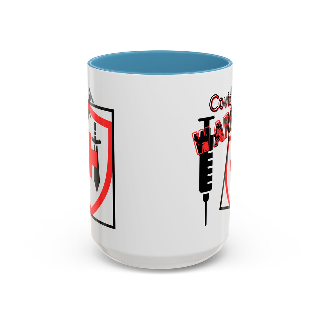 COVID Warrior Coffee Mug(Red|Black) | Vaccine Shield Accent Mug 11/15oz| Medical Staff Work Mug |