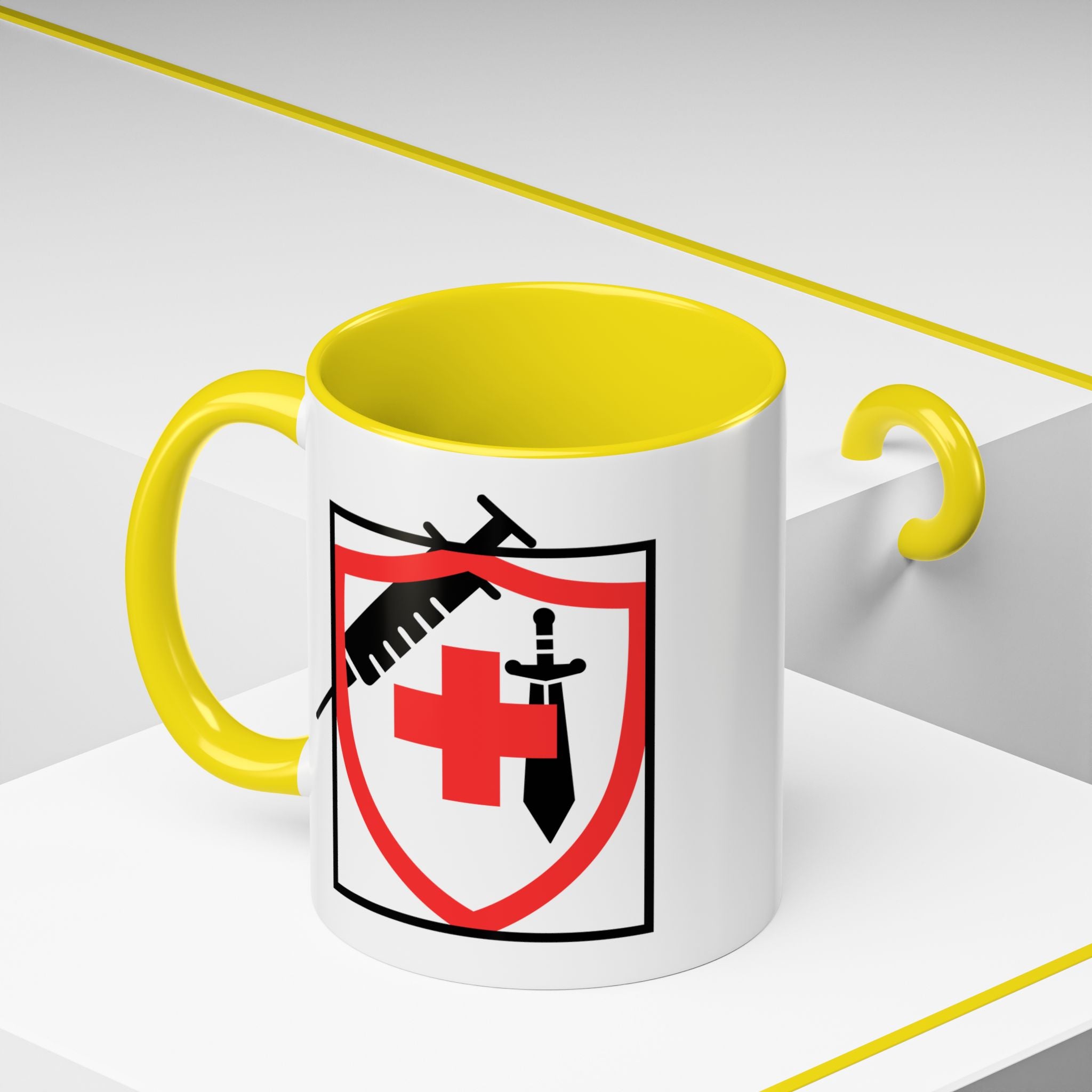COVID Warrior Coffee Mug(Red|Black) | Vaccine Shield Accent Mug 11/15oz| Medical Staff Work Mug |