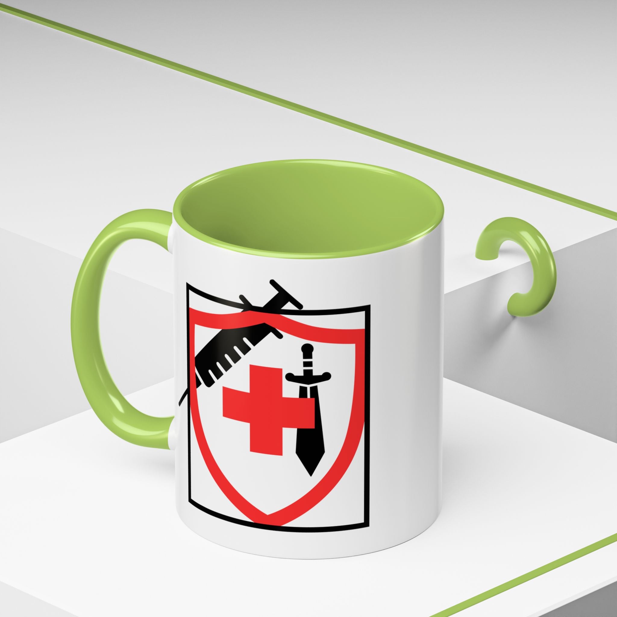 COVID Warrior Coffee Mug(Red|Black) | Vaccine Shield Accent Mug 11/15oz| Medical Staff Work Mug |