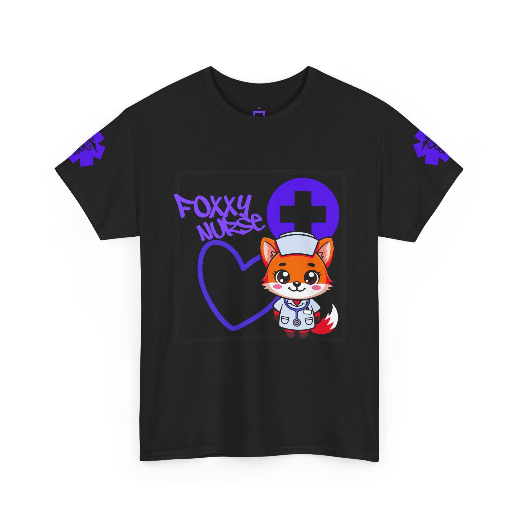 Foxxy Nurse Medical T‑Shirt(Purple)|Cute Medical for Nurses & Healthcare Staff| Cute Nursing Tee |