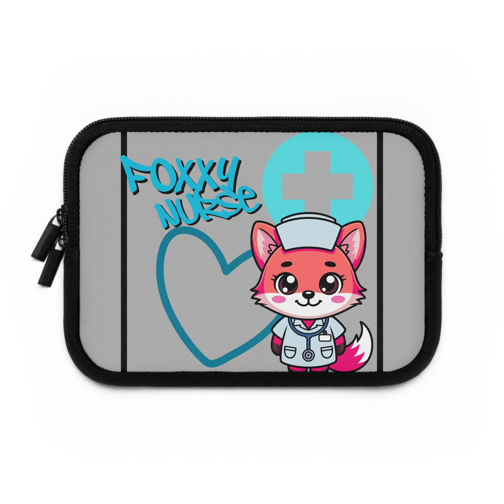 Foxxy Nurse Laptop Sleeve(Light Blue|Grey|)|Laptop/Tablet Case for Nurses & Doctors| Tablet Sleeve For Medical Workers |Medical Symbol Protective Case for Nurses & EMTs