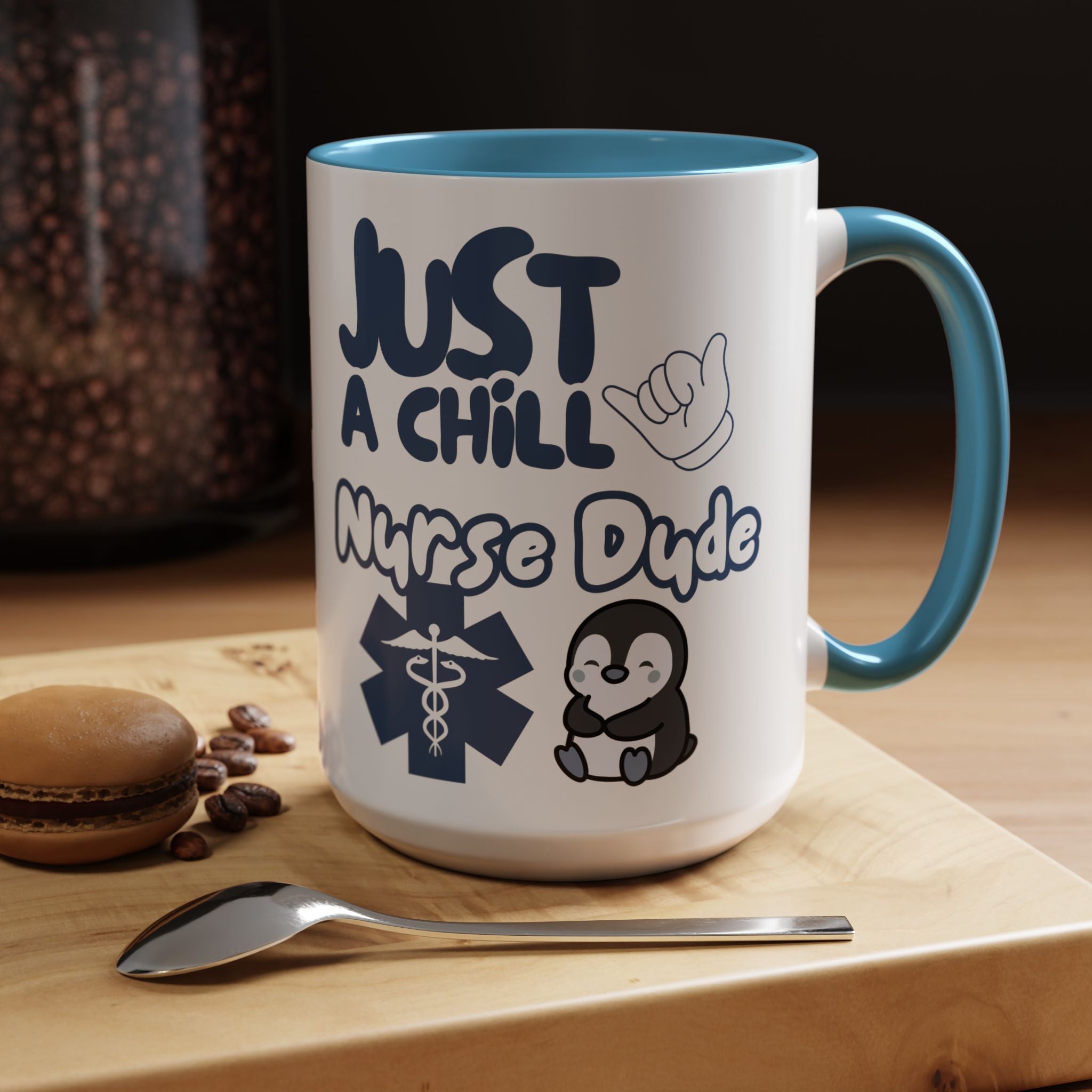 Chill Nurse Dude Insulated Medical Travel Mug 11/15oz(Blue|White)Travel Mug For Medical Professionals| Healthcare Travel Cup For Men|