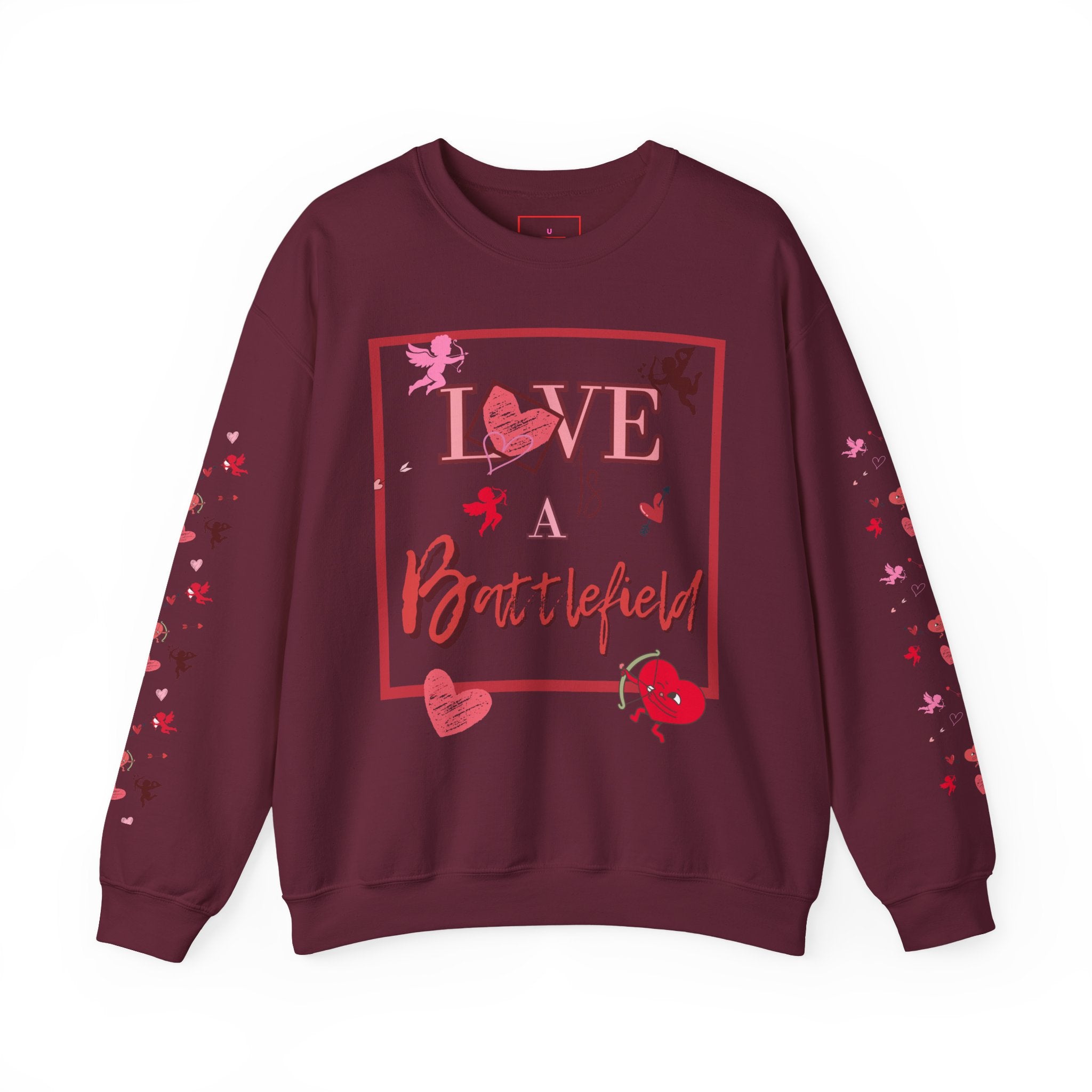 Love Is a Battlefield Valentines Day Sweatshirt  | Cupid Sweater | Heart Sweater | Valentines Day Sweatshirt |