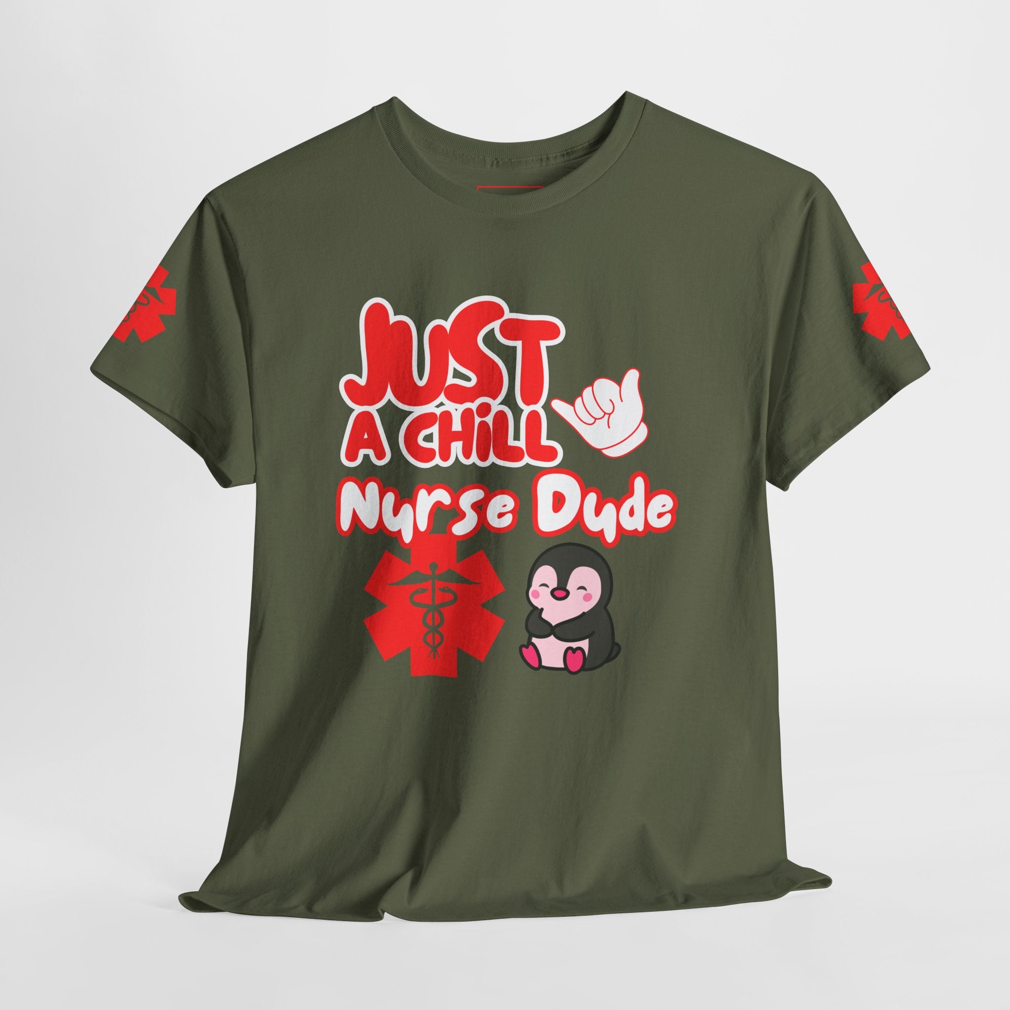 Chill Nurse Dude Medical T-Shirt | Cool EMT Medical Tee| Men's Medical Shirt |