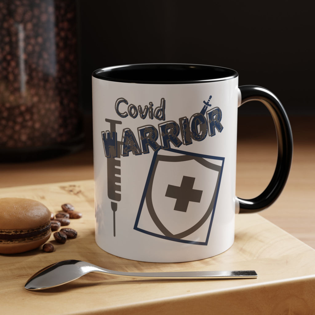 COVID Warrior Coffee Mug | Medical Staff Accent Mug 11/15oz | Work Cup For Frontline Workers |