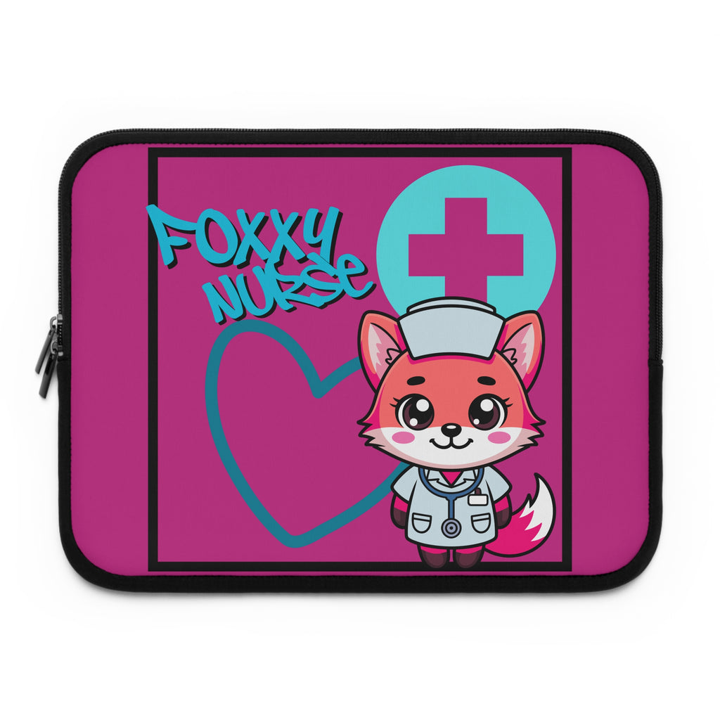 Foxxy Nurse Laptop Sleeve(Light Blue|Pink|)|Laptop/Tablet Case for Nurses & Doctors| Tablet Sleeve For Medical Workers |Medical Symbol Protective Case for Nurses & EMTs