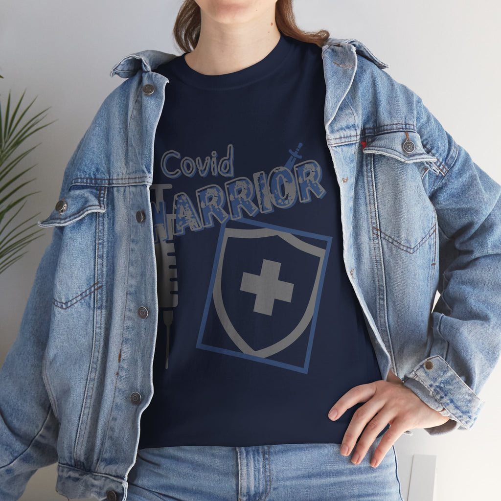 COVID Warrior Nurse & EMS T-Shirt(Blue|Grey) | Medical Staff Tribute Tee | EMS Casual Tee |