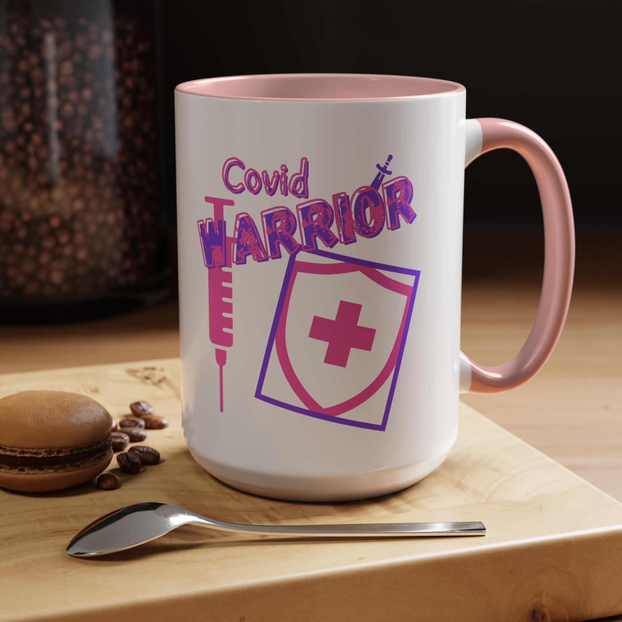 COVID Warrior Coffee Mug |  Accent Mug For Medical Staff | Work Cup for Nurses| Medical Work Mug |