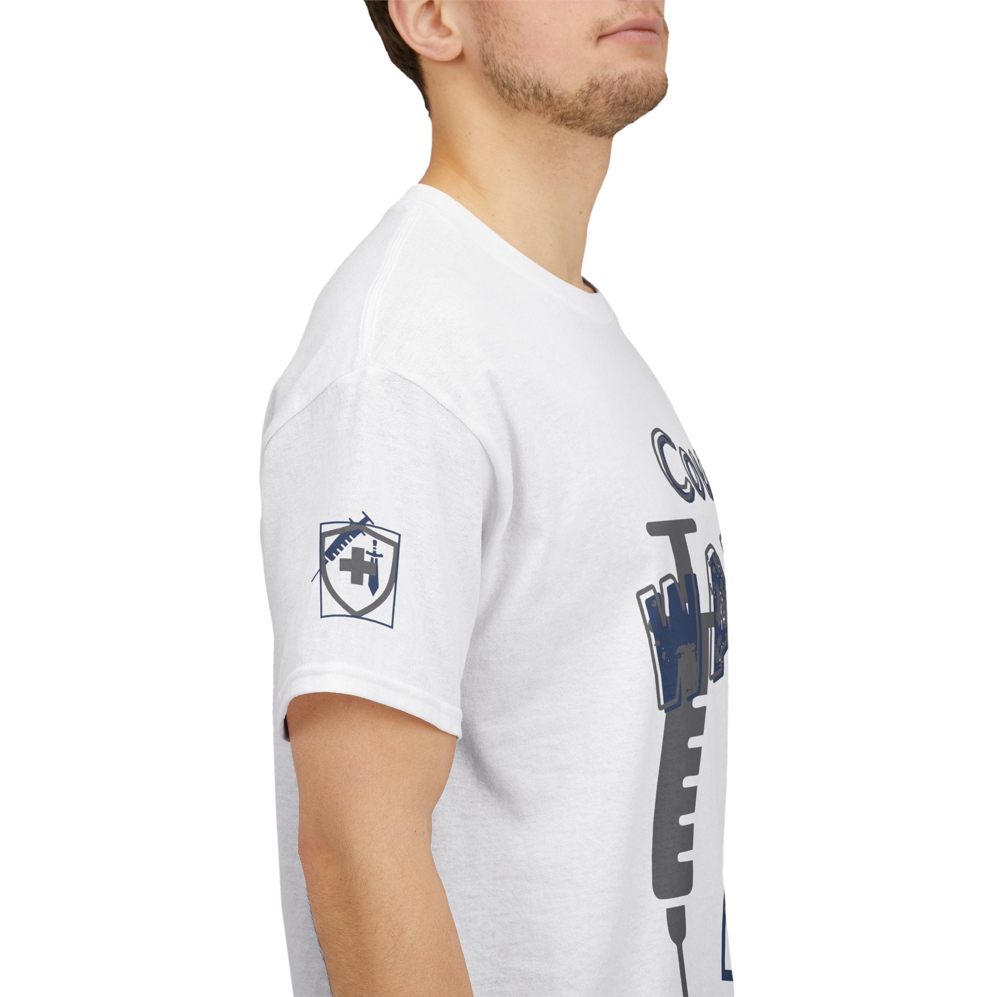 COVID Warrior Nurse & EMS T-Shirt(Blue|Grey) | Medical Staff Tribute Tee | EMS Casual Tee |