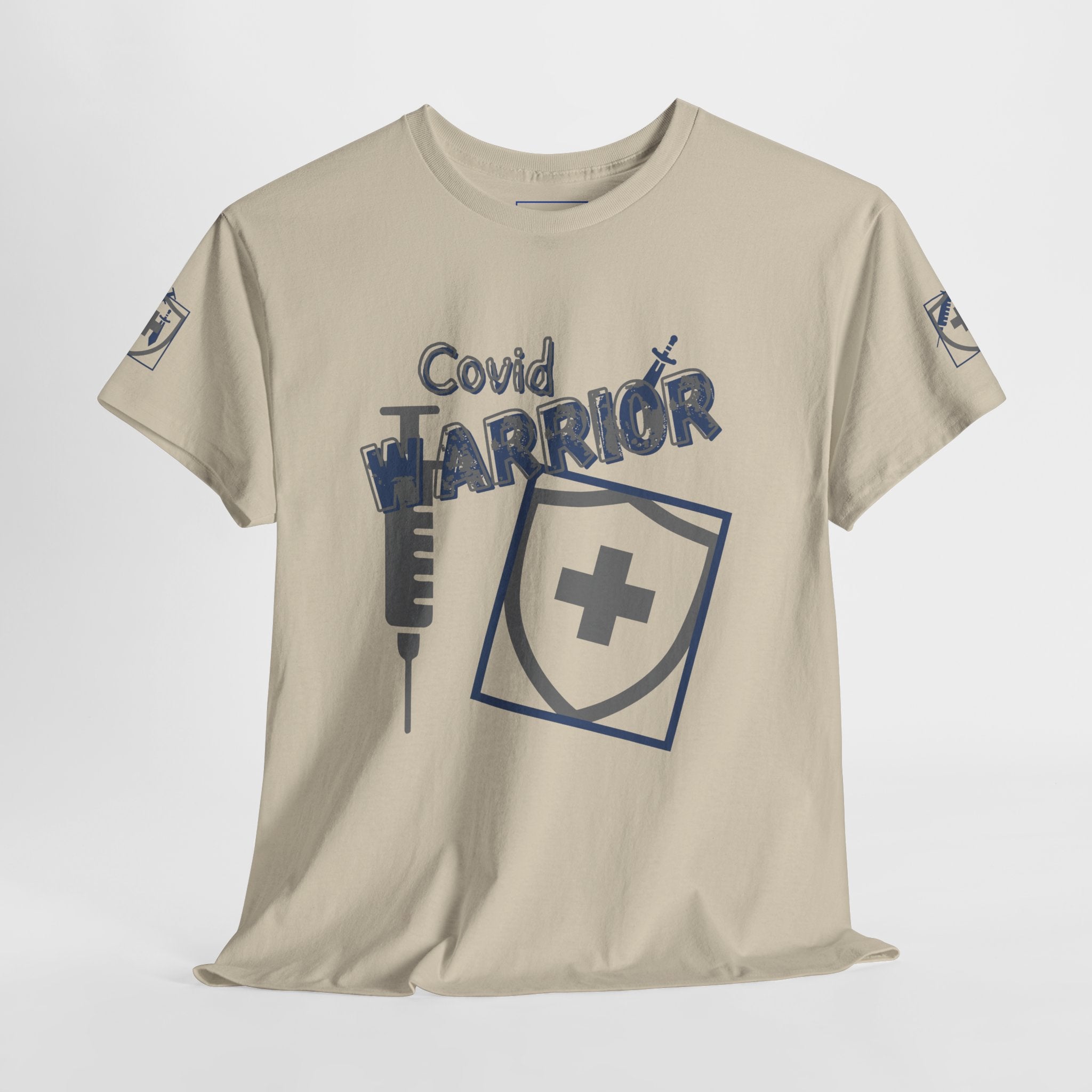 COVID Warrior Nurse & EMS T-Shirt(Blue|Grey) | Medical Staff Tribute Tee | EMS Casual Tee |