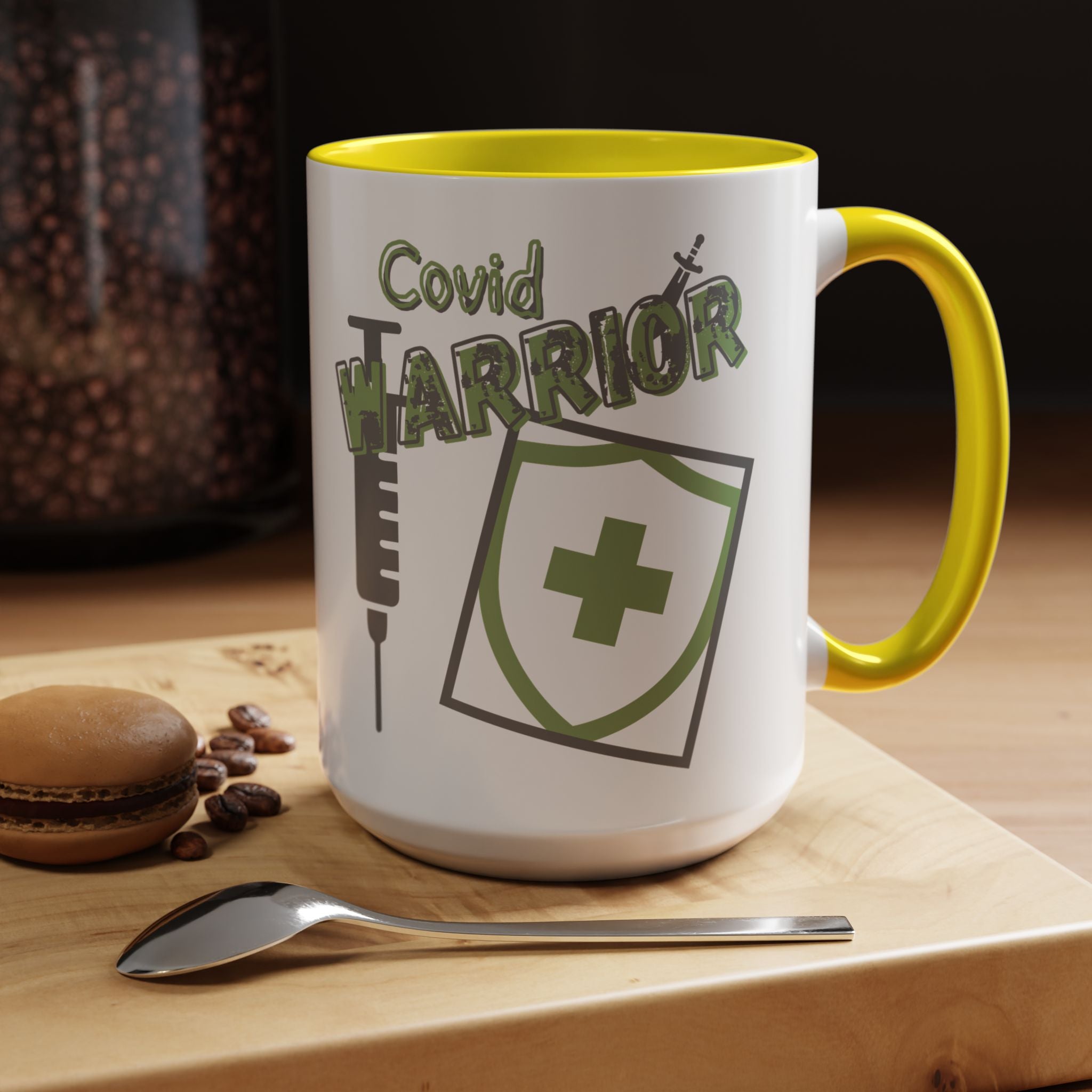 COVID Warrior Coffee Mug |Medical Staff Accent Mug 11/15 oz | Hospital Work Cup |