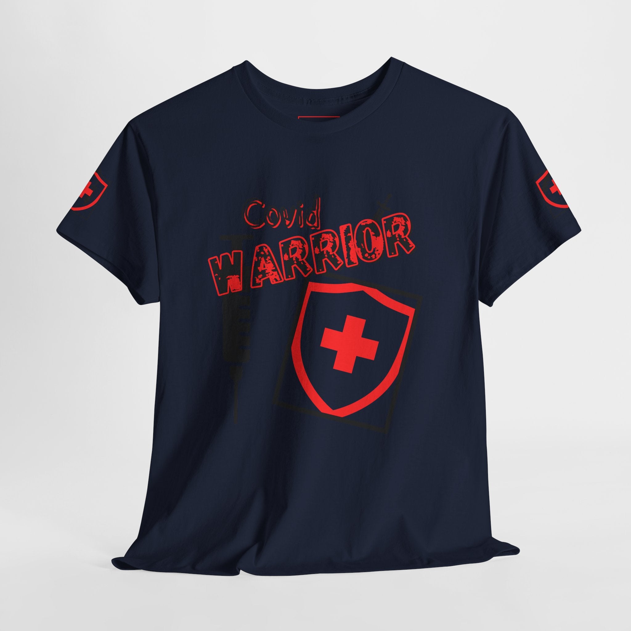 COVID Warrior Medical Staff T-Shirt(Red|Black) | Casual Medical T-Shirt| Nursing Tee | EMT Casual Shirt |