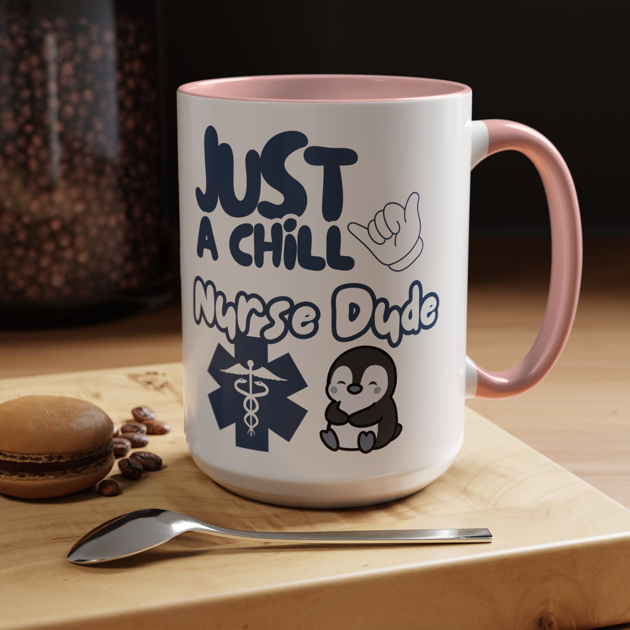 Chill Nurse Dude Insulated Medical Travel Mug 11/15oz(Blue|White)Travel Mug For Medical Professionals| Healthcare Travel Cup For Men|